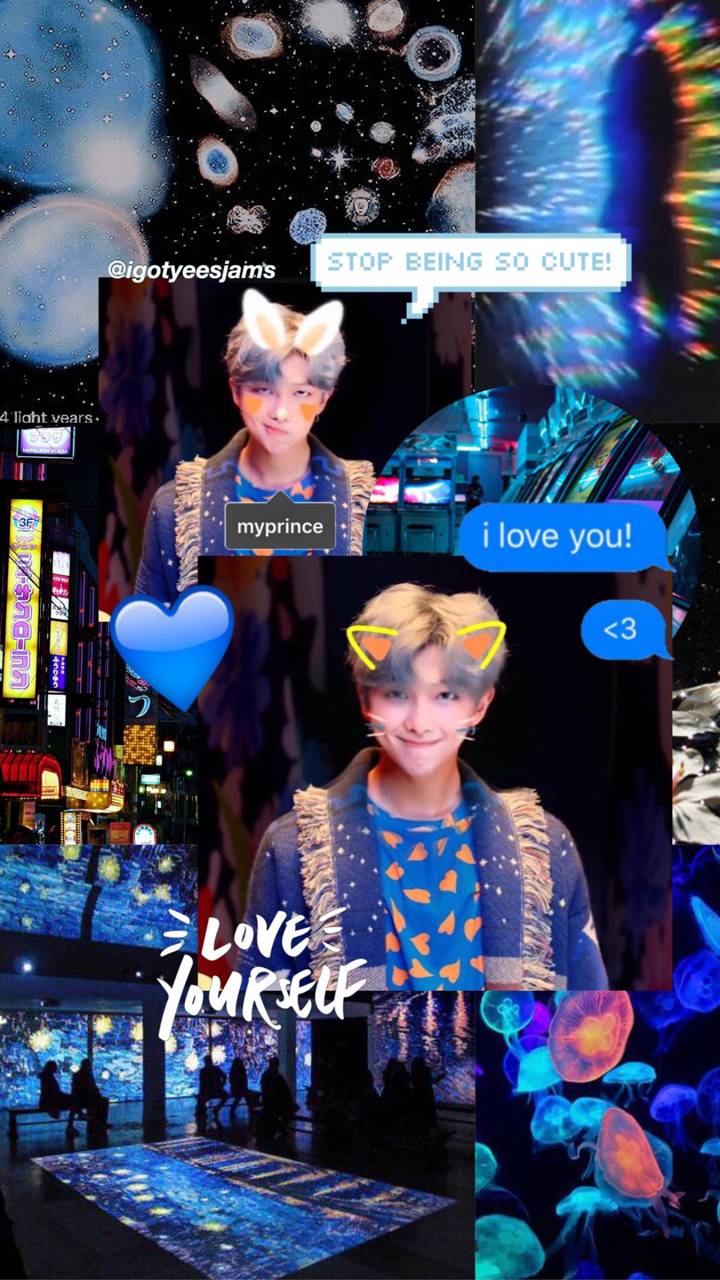 BTS Namjoon collage colorato, 720x1280 Full HD Verticale, Smartphone