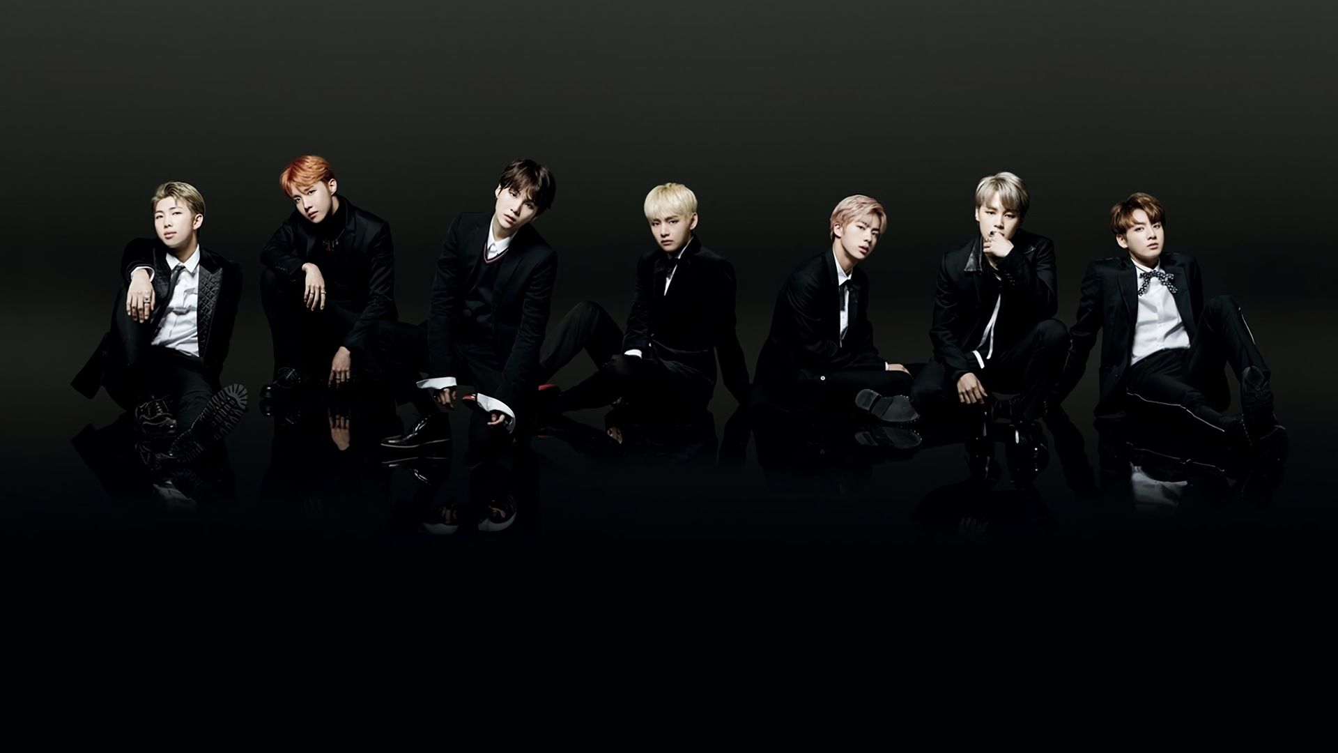 Gruppo BTS abiti neri, gruppo K-pop, 1920x1080 1080p, PC Desktop