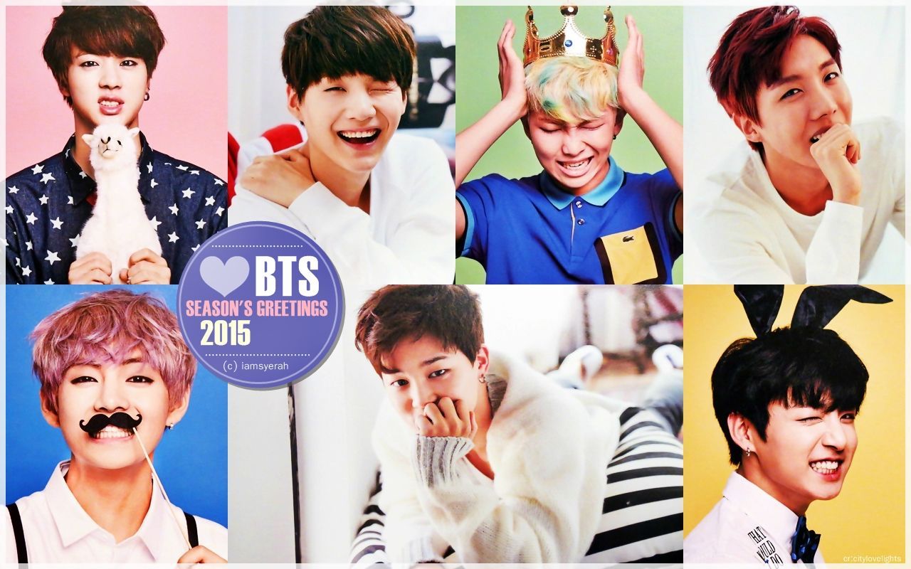 Collage membri BTS 2015, 1280x800 HD, Desktop