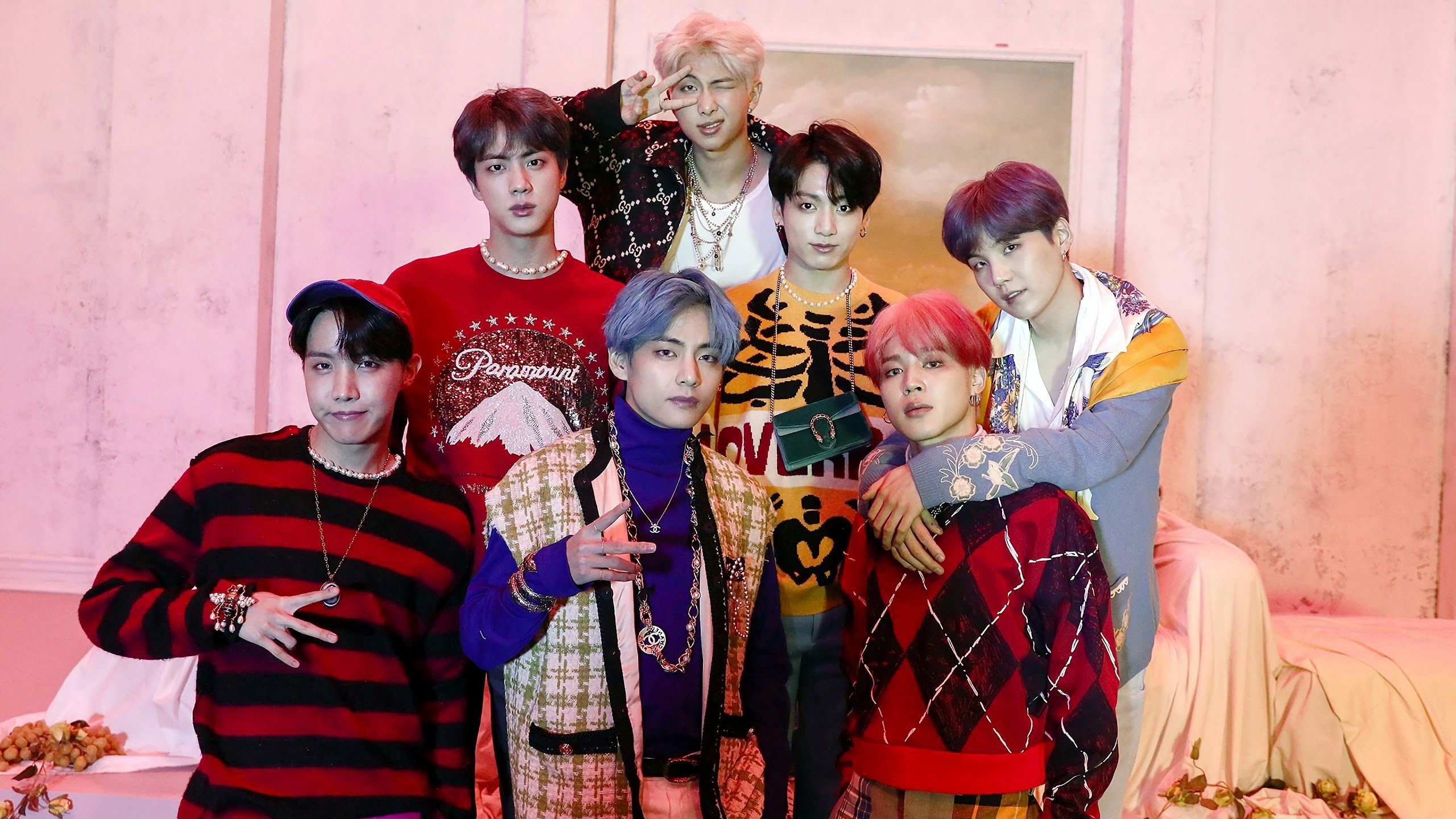 BTS gruppo bianco nero, 1920x1108 Full HD, Lenovo Legion