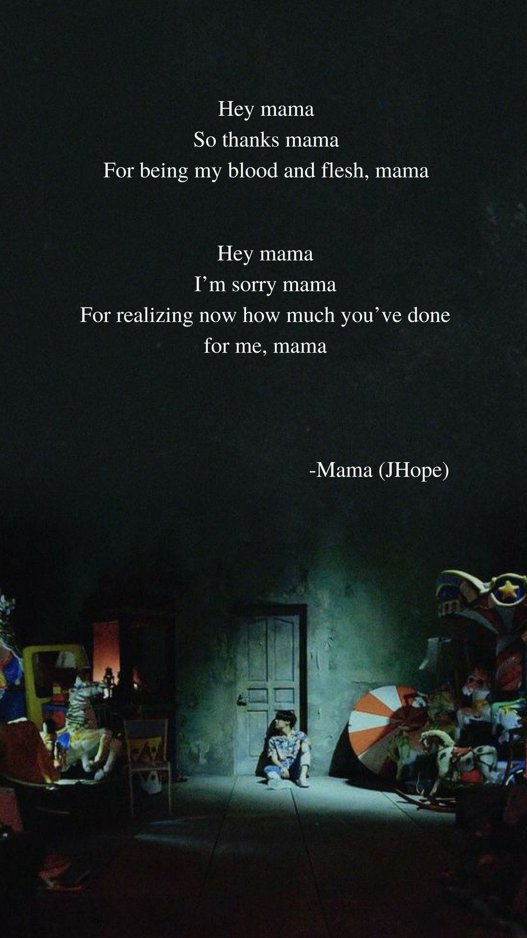 Citazione testo Mama BTS, 1080x1920 Verticale, Telefono