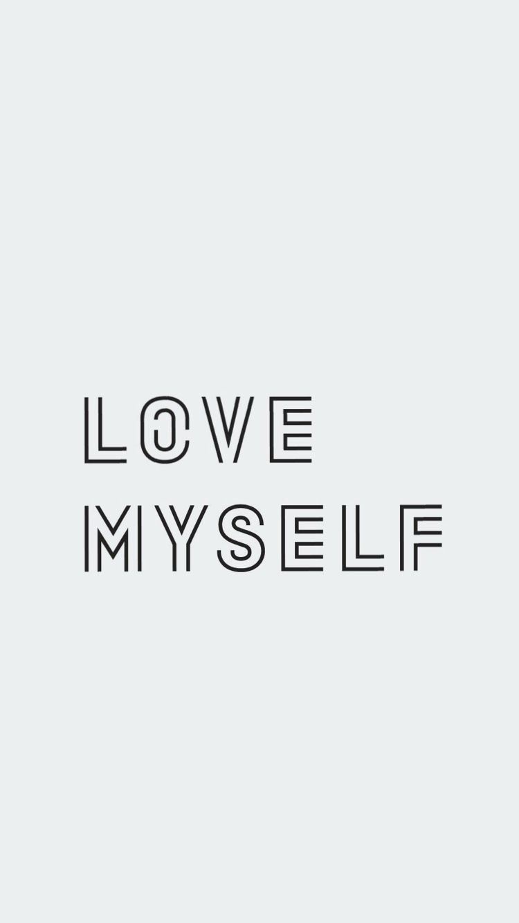 Testo Love Myself minimalista, 750x1334 Full HD Verticale, Smartphone