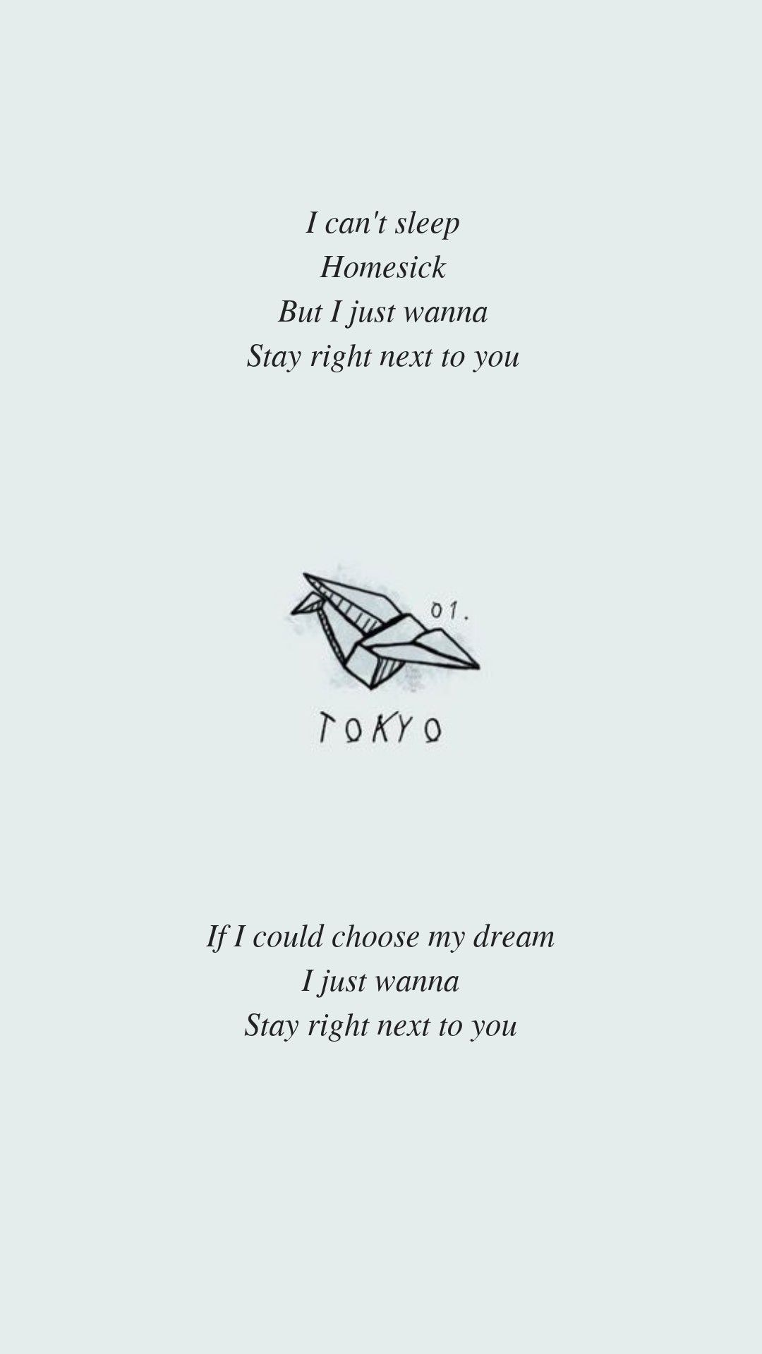 Citazione Tokyo BTS uccello origami, 1080x1920 Verticale, Telefono