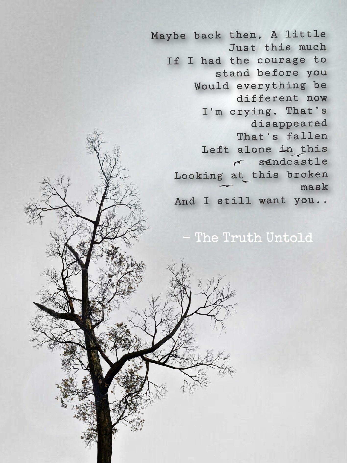 Citazione BTS, albero spoglio, 1417x1890 Verticale, Mobile
