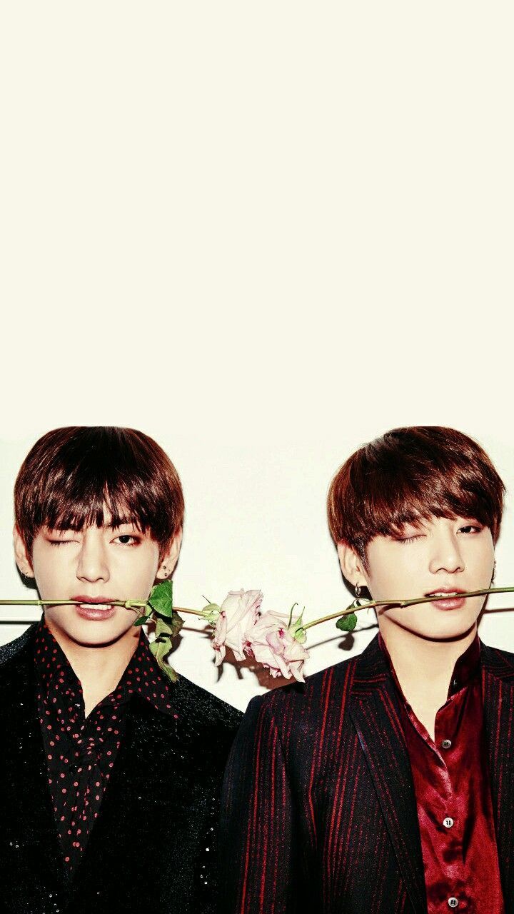V e Jungkook BTS fiori, Bangtan Sonyeondan, 720x1280 Full HD Verticale, Smartphone