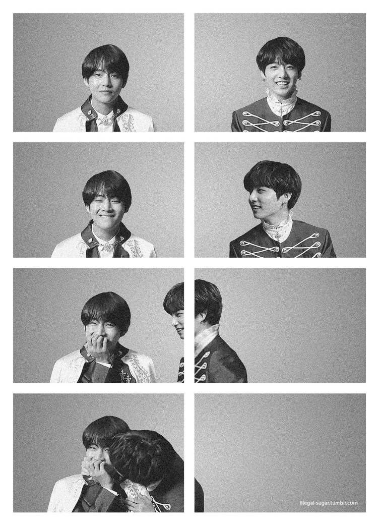 V e Jungkook BTS collage, 750x1049 Full HD Verticale, Smartphone