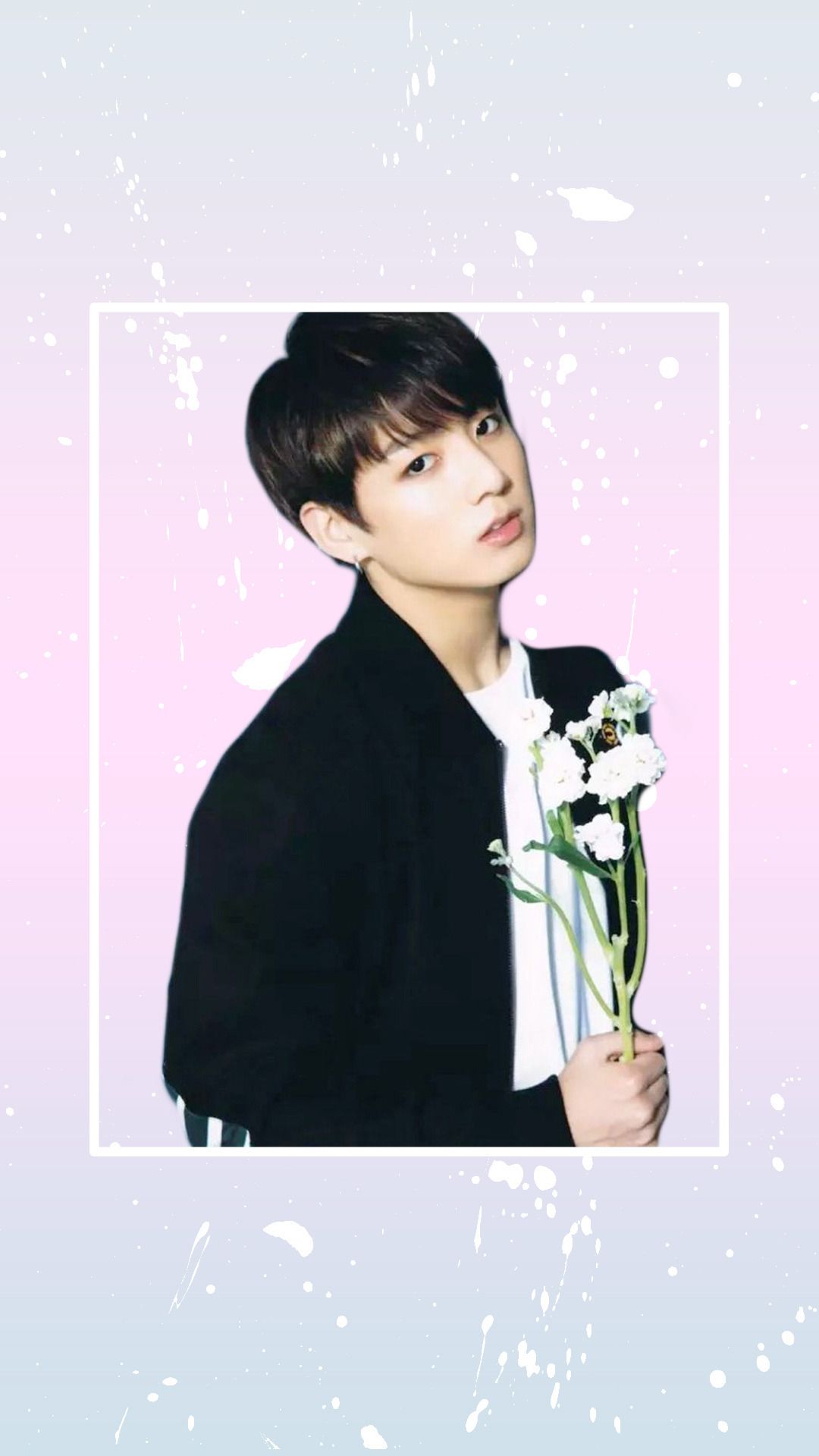 Jungkook BTS con rose bianche, 1080x1920 Full HD Verticale, iPhone