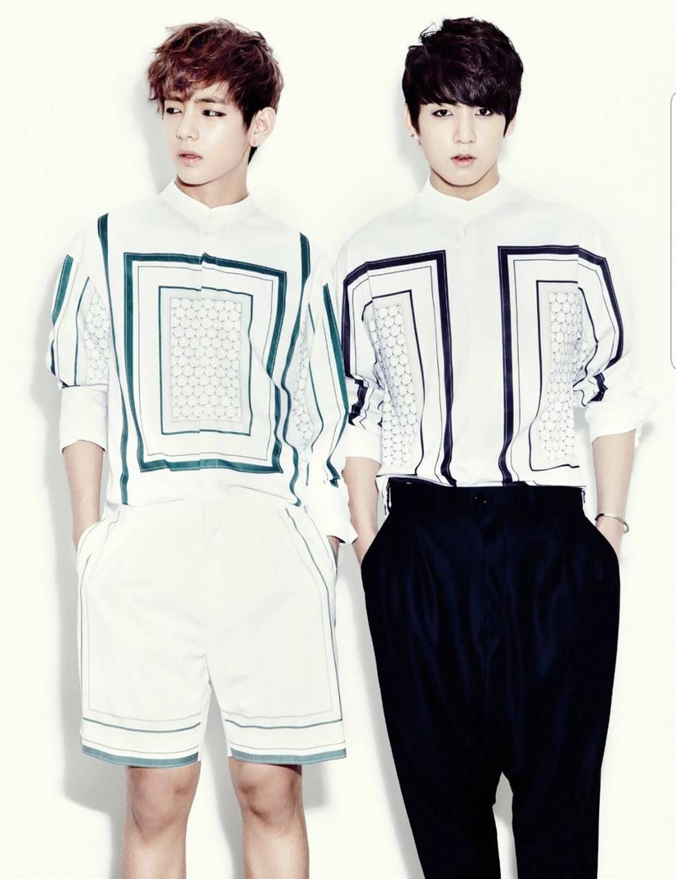 V e Jungkook BTS camicie bianche, 985x1280 Full HD Verticale, Smartphone