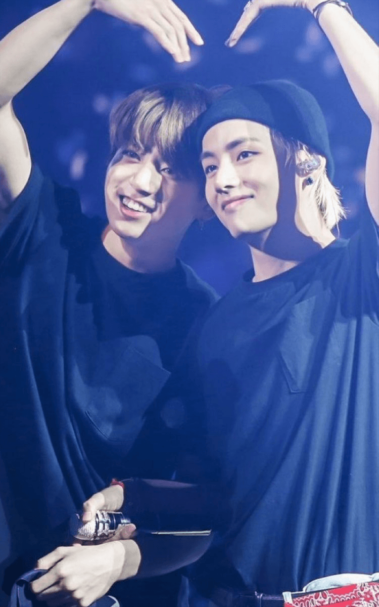 V e Jungkook BTS palco, gruppo K-pop, 750x1200 Verticale, Mobile