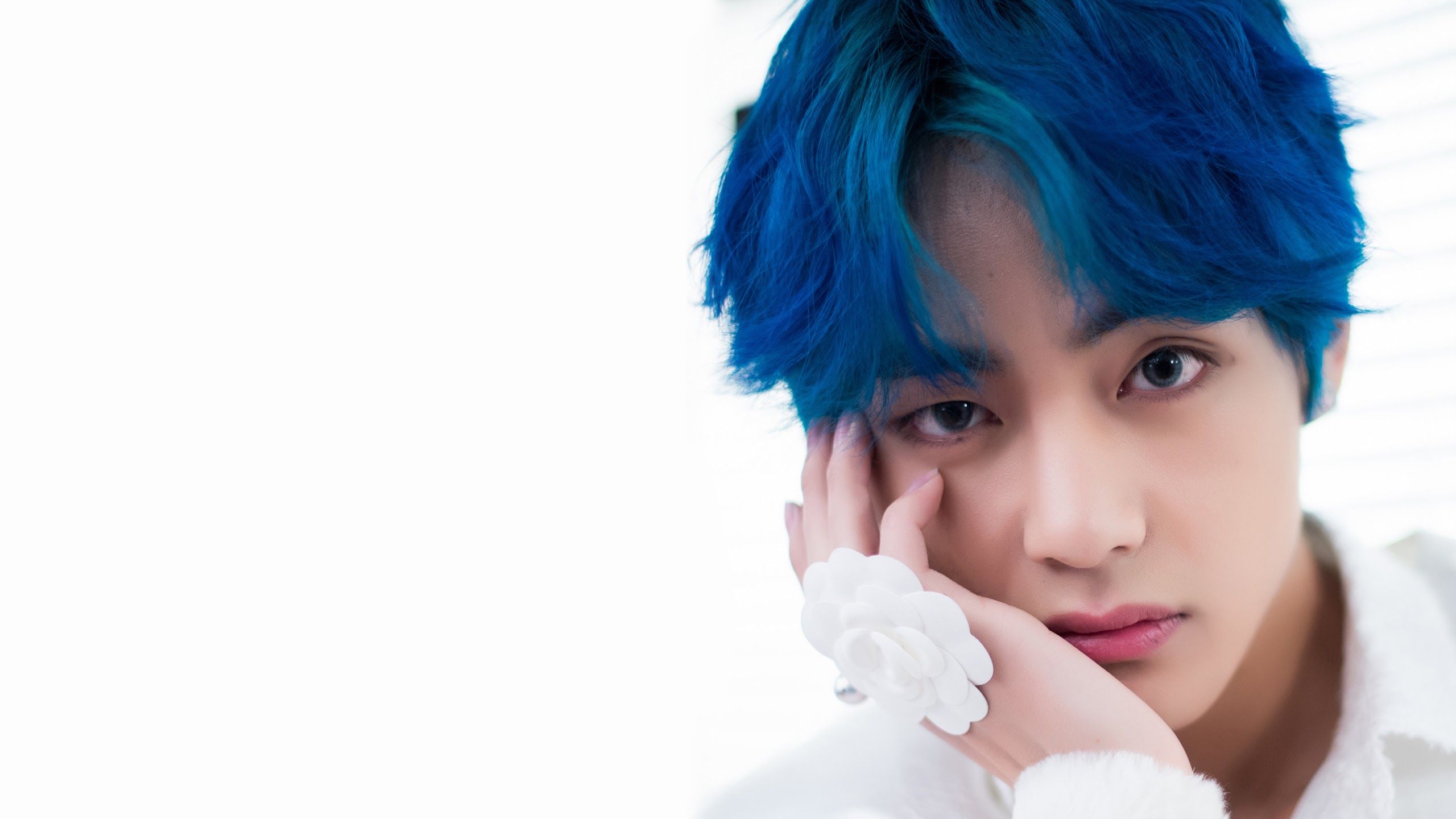 BTS V capelli blu, 2560x1440 QHD, PC