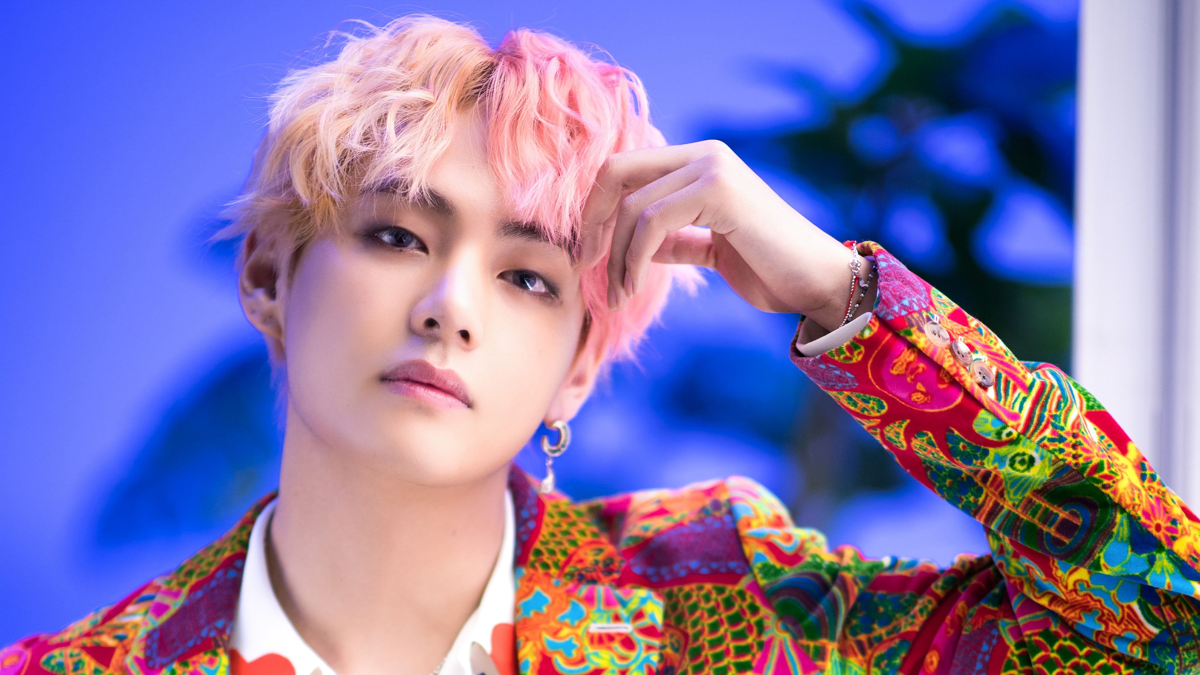 BTS V capelli rosa, 3840x2160 UHD, Monitor Gaming