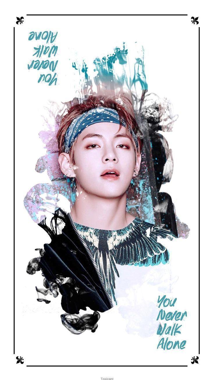 V BTS ritratto artistico, 736x1308 Full HD Verticale, Realme