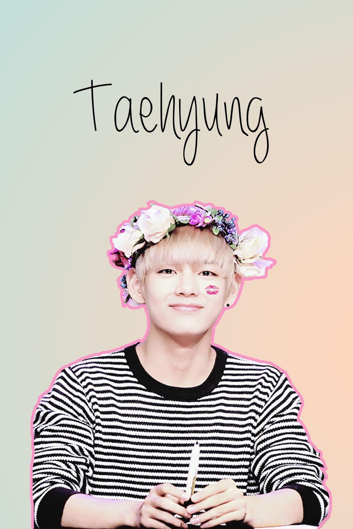 V Taehyung BTS corona fiori, 1200x1800 Full HD Verticale, Samsung Galaxy