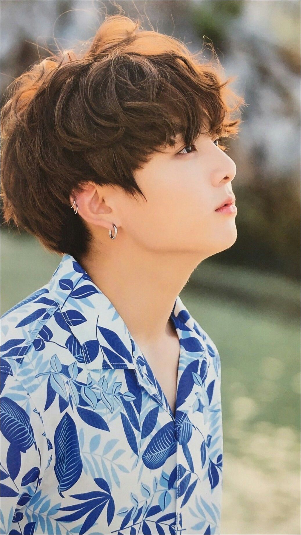 V BTS camicia floreale blu, 1037x1842 Full HD Verticale, iPhone