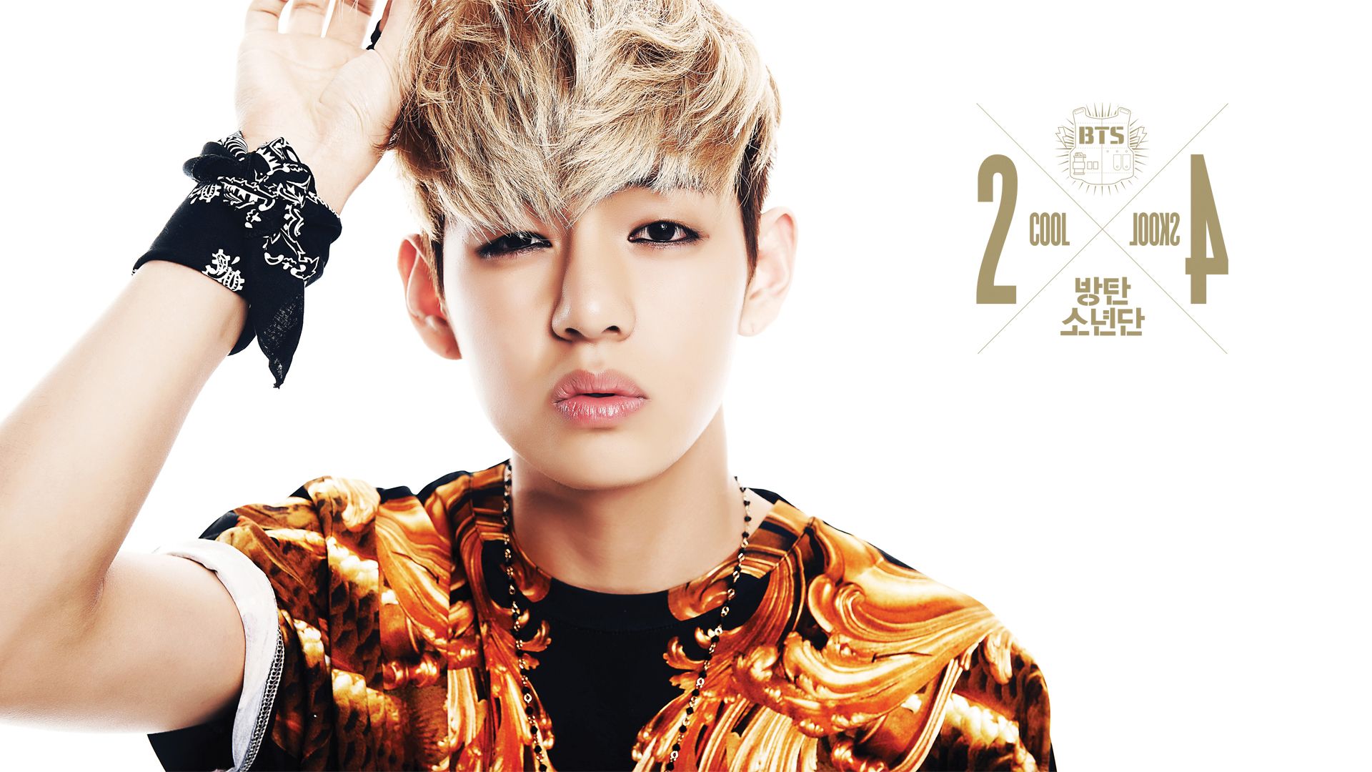 V BTS ritratto capelli biondi, 1920x1080 1080p, PC