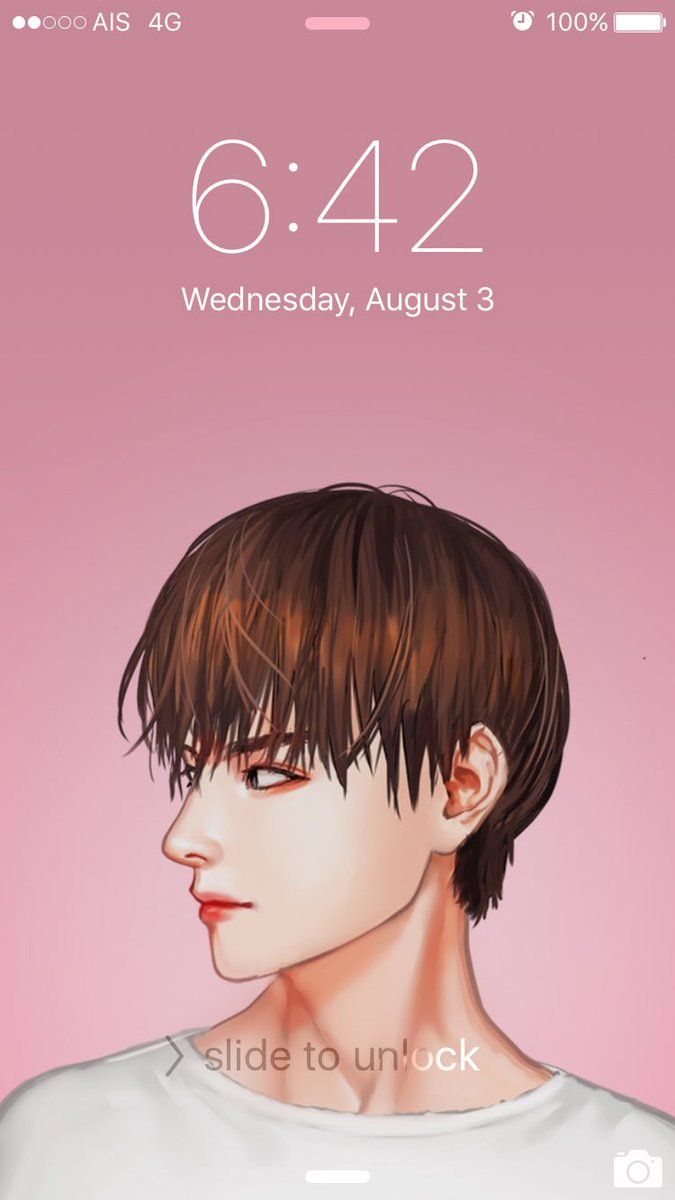 V BTS ritratto anime rosa, 675x1200 Verticale, Android