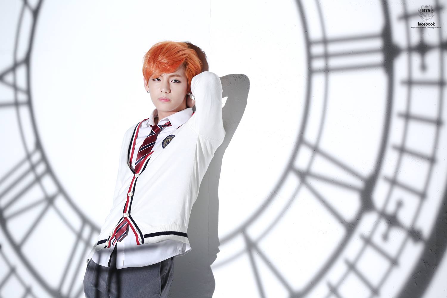 V BTS capelli arancioni orologio, 1500x1000 HD, Desktop