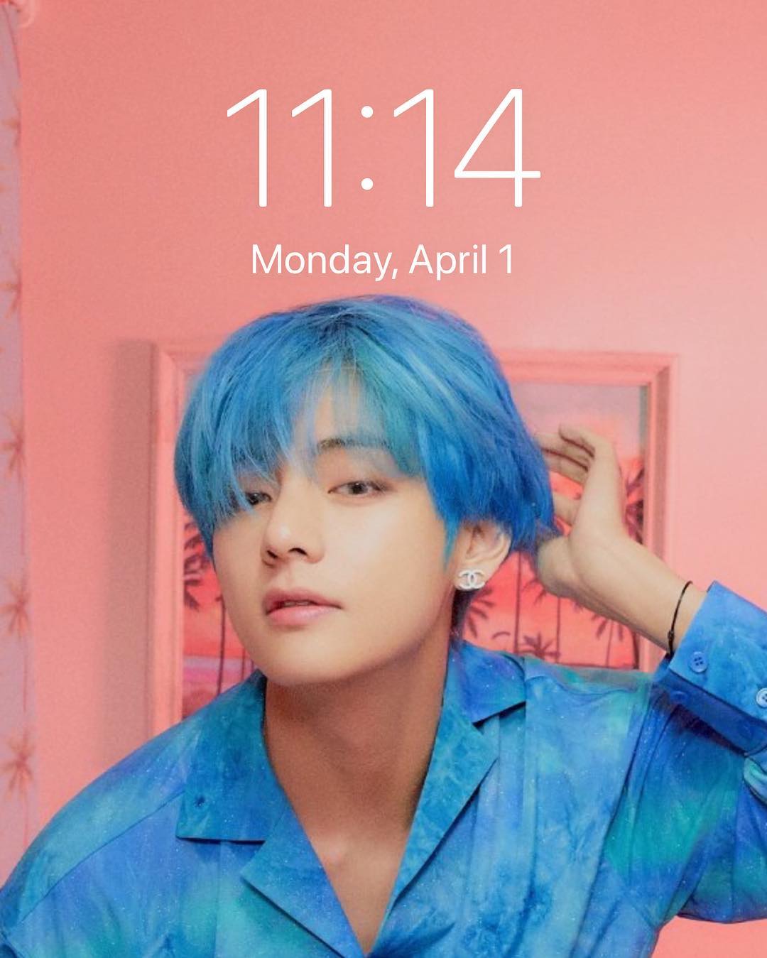 Kim Taehyung capelli blu BTS, 1080x1349 Full HD Verticale, iPhone