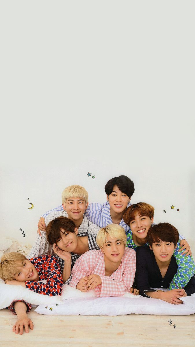 BTS sdraiati fiori chiaro, Bangtan Sonyeondan, 675x1200 Full HD Verticale, iPhone