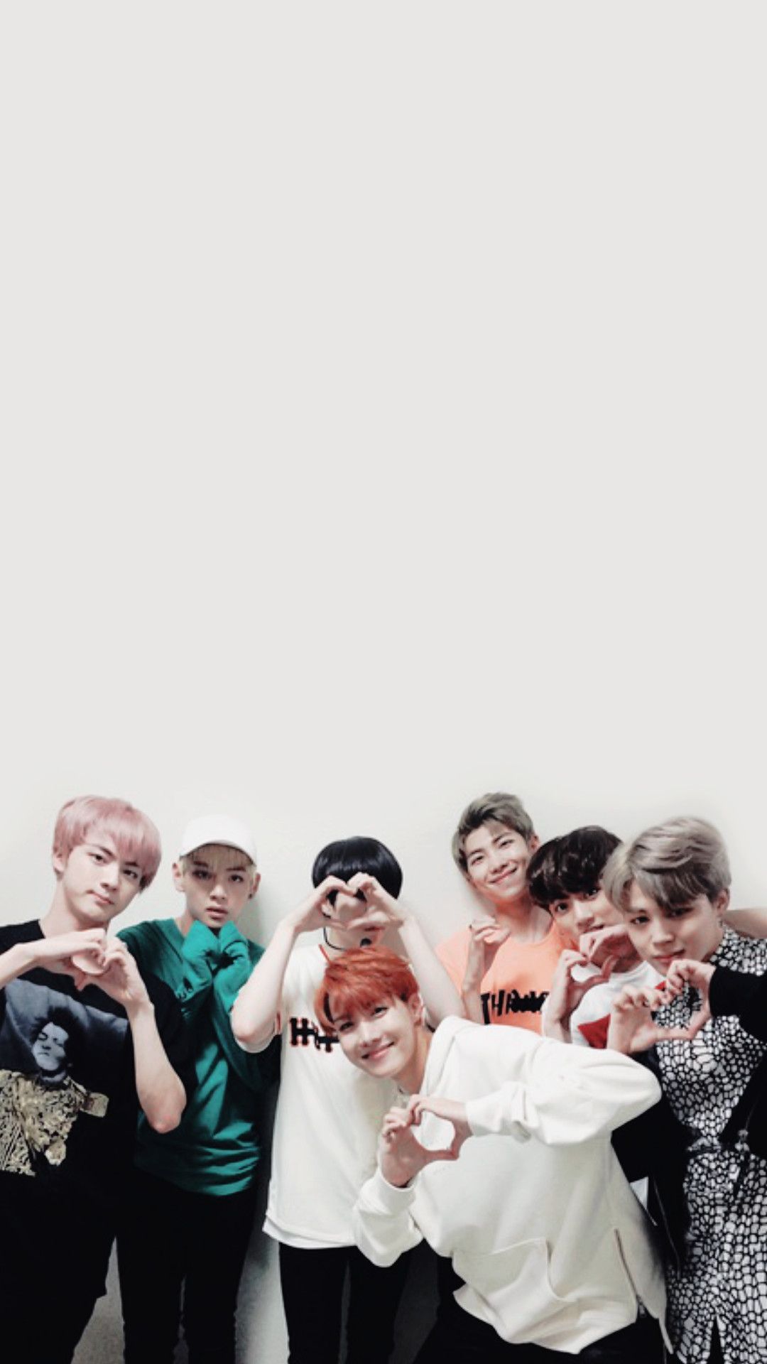 BTS selfie cuori mani, 1080x1920 Verticale, Samsung Galaxy