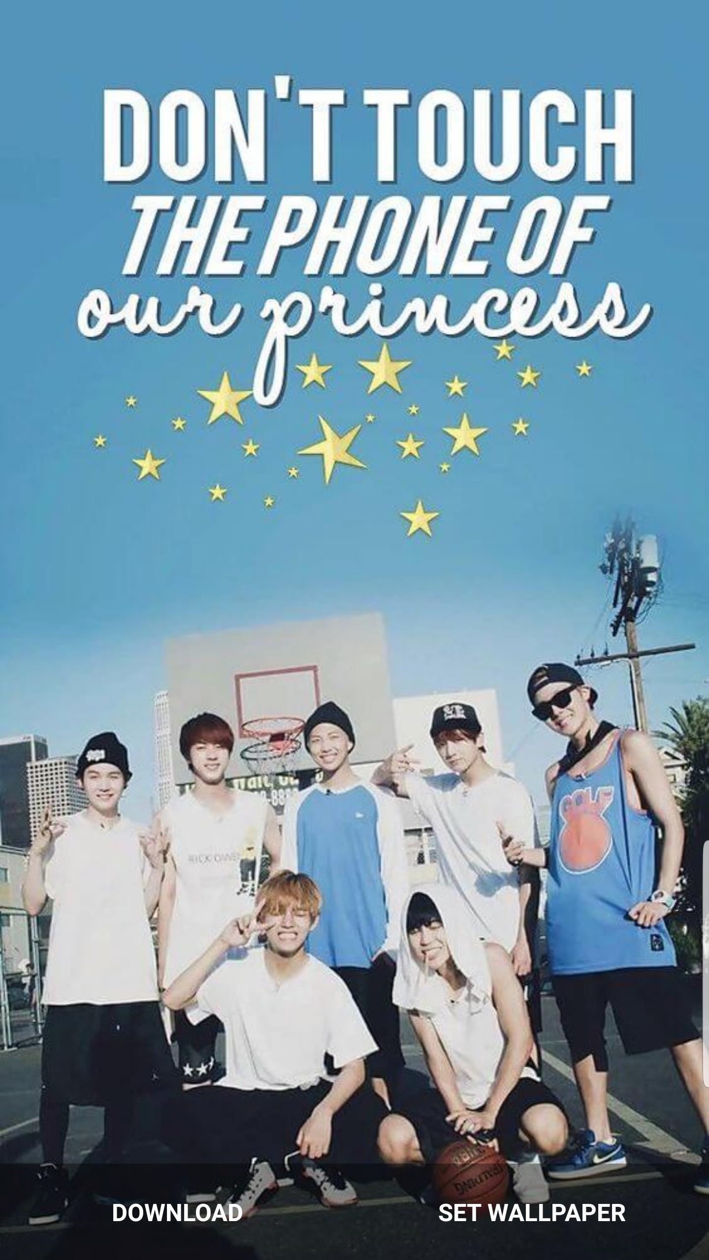 BTS non toccare telefono principessa, 1440x2560 Verticale, Mobile