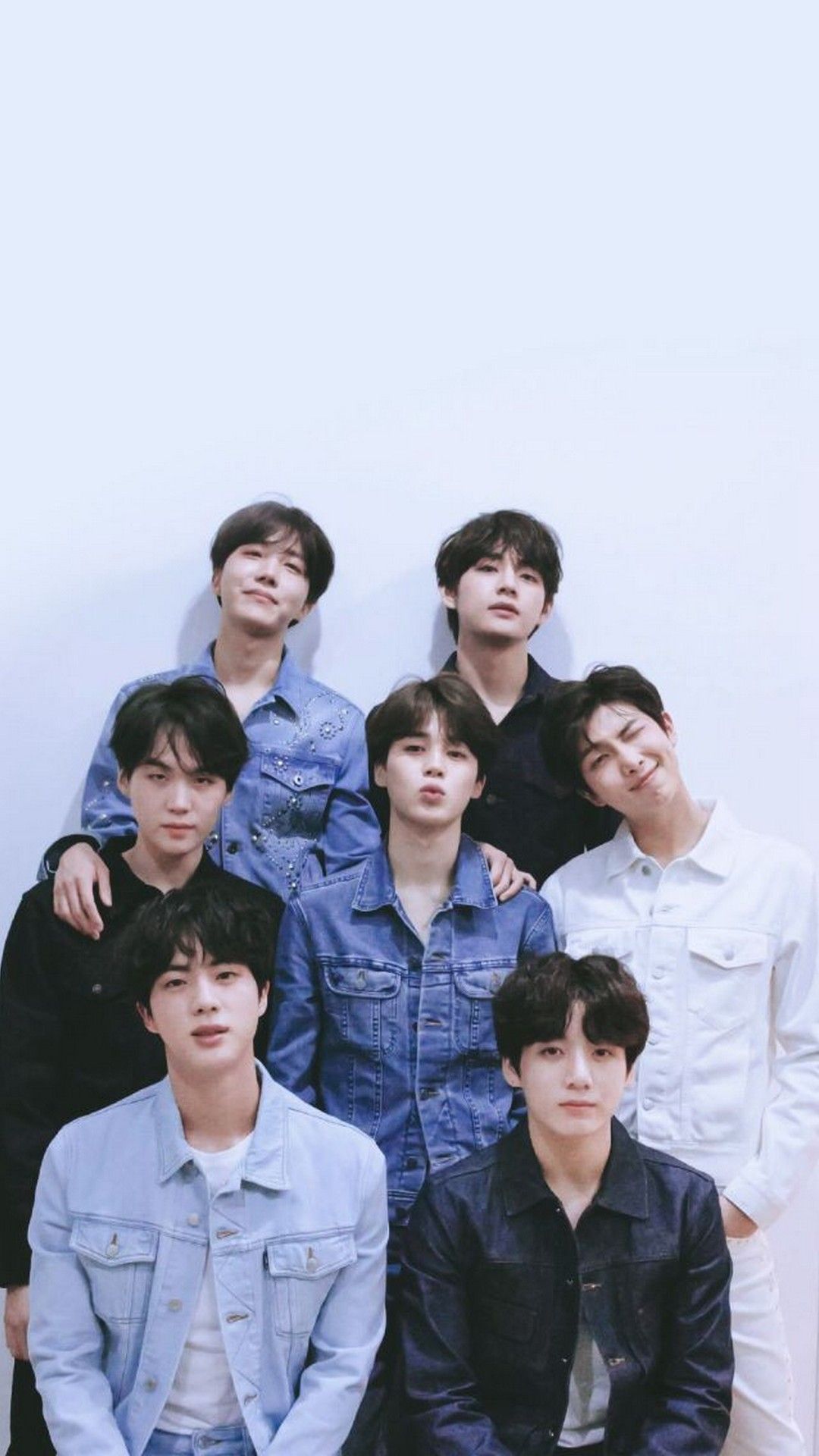 BTS denim sfondo chiaro, 1080x1920 Verticale, Mobile
