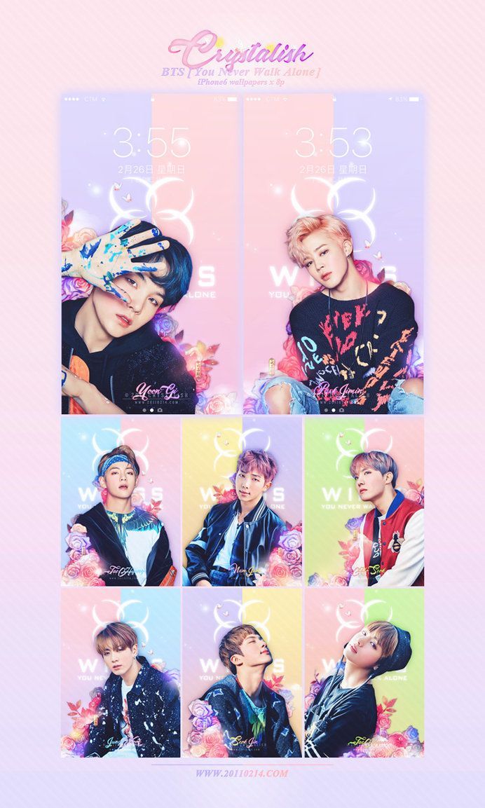 BTS collage ritratti fiori, 692x1153 Verticale, Telefono