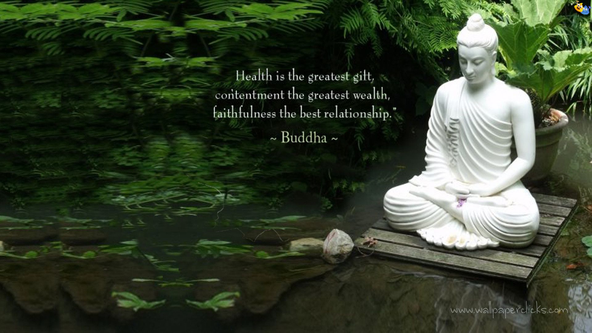 Statua Buddha bianca laghetto, 1920x1080 1080p, Desktop