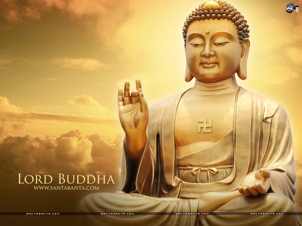 Statua dorata di Buddha, 1024x768 HD, PC Desktop