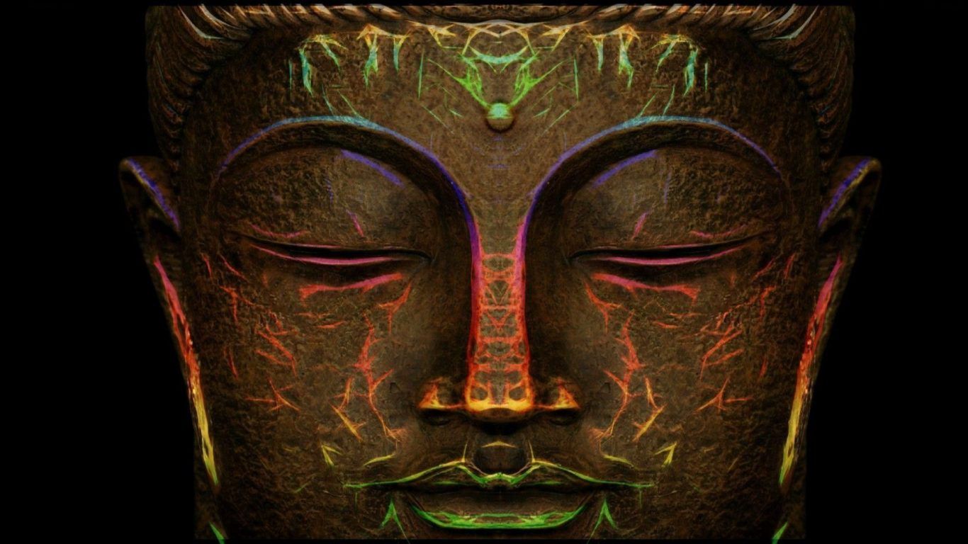 Statua Buddha volto luminoso, 1366x768 720p, PC