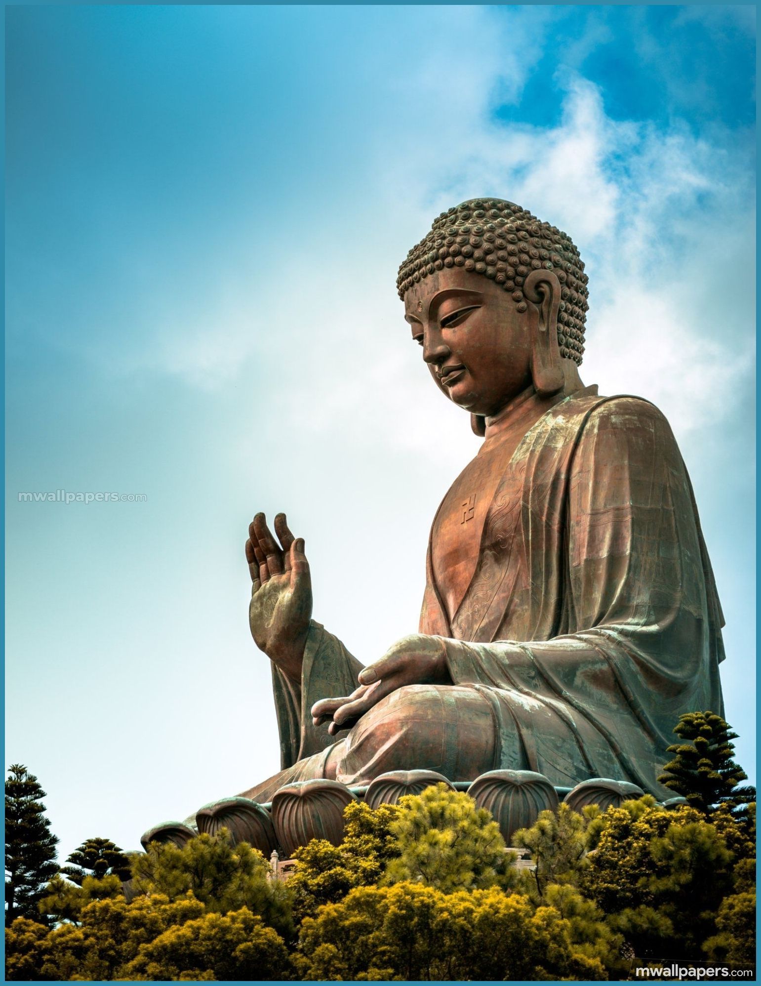 Statua Buddha Tian Tan bronzo, 1541x1996 Verticale, Telefono