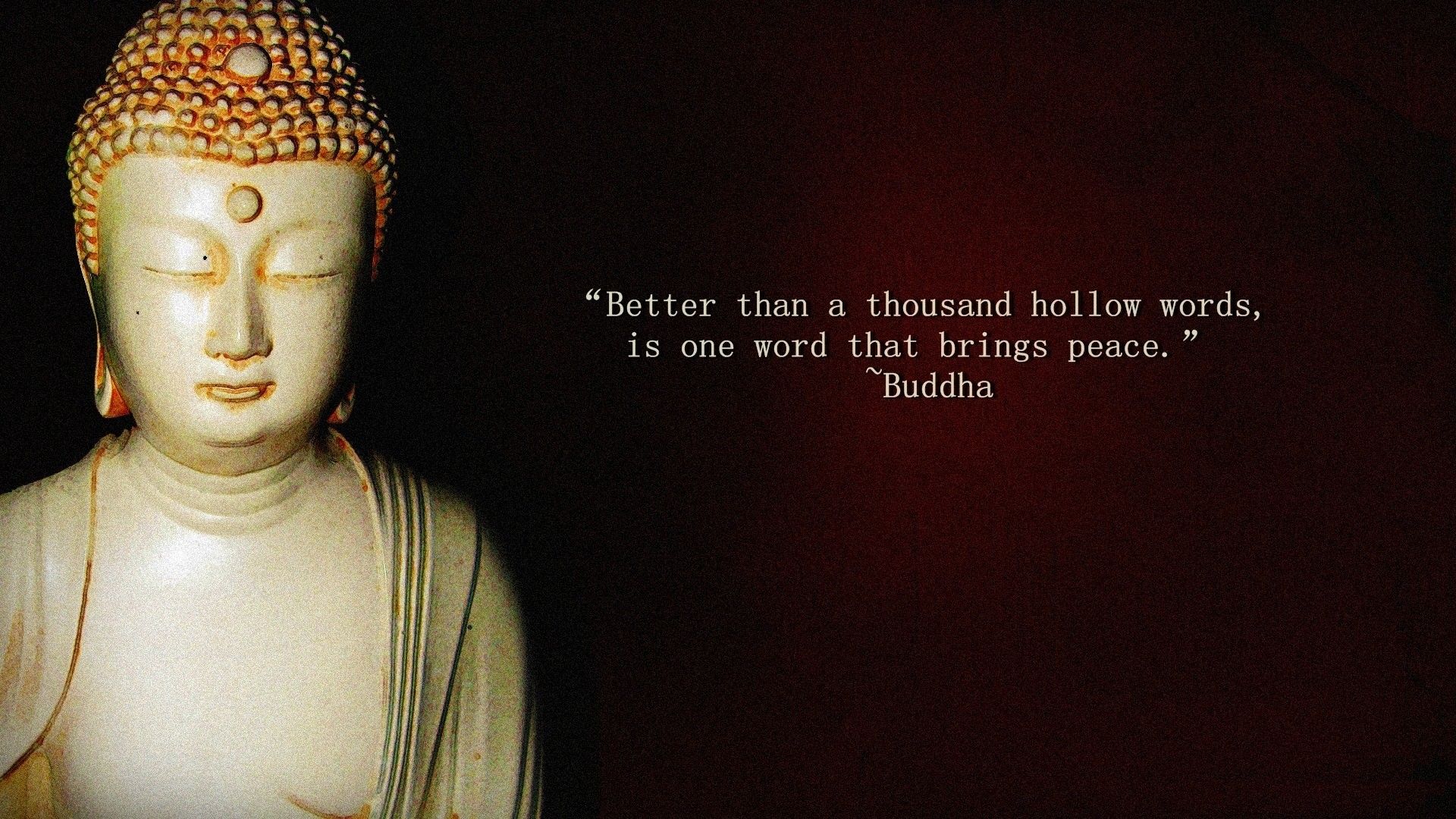 Statua Buddha con citazione, 1920x1080 Full HD, Monitor Gaming
