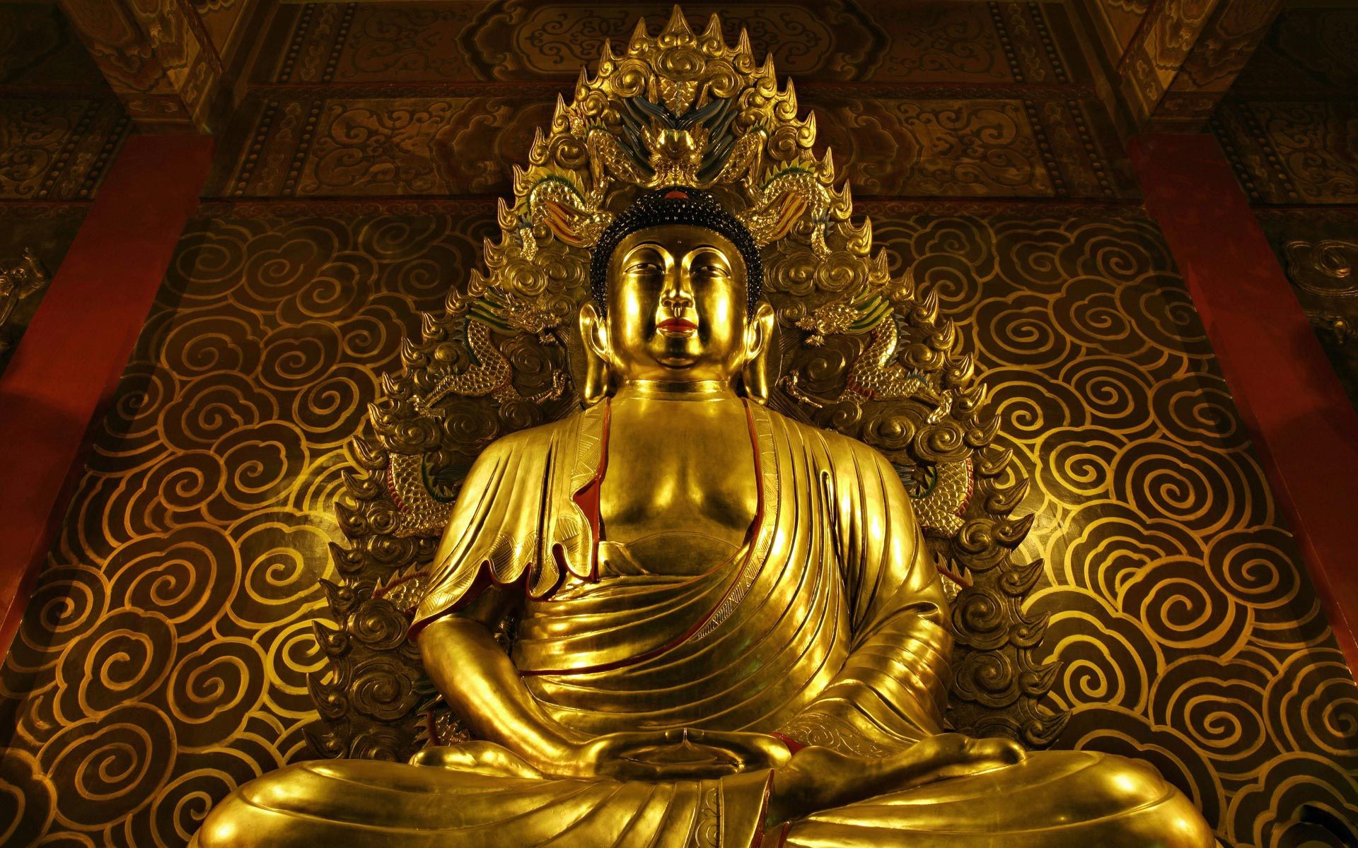 Statua dorata di Buddha, 1920x1200 Full HD+, Desktop
