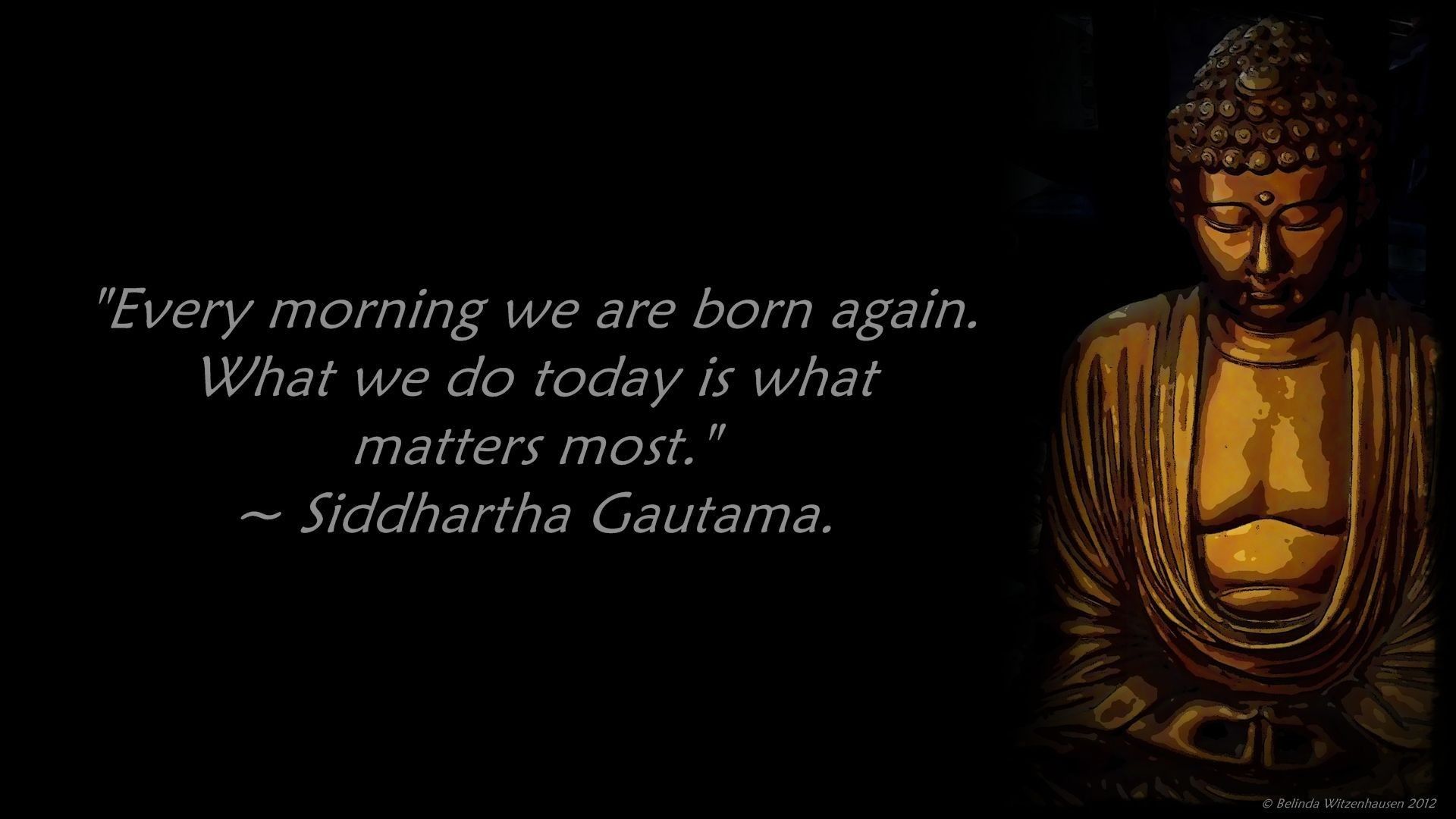 Statua Buddha dorata su nero, 1920x1080 Full HD, Desktop