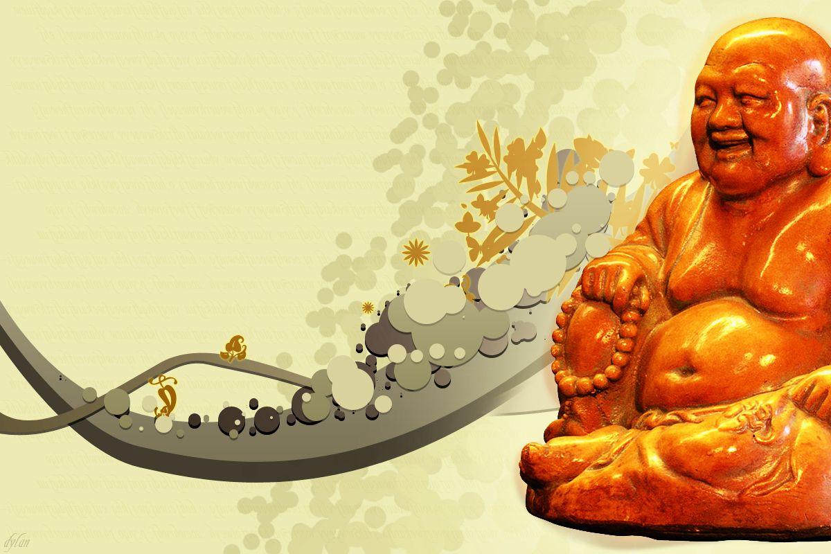 Statua Buddha ridente arancione, 1200x800 HD, Monitor Gaming
