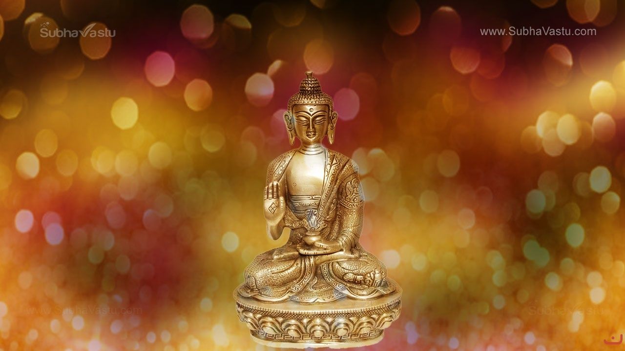 Statua Buddha dorata bokeh, 1280x720 HD, PC Desktop