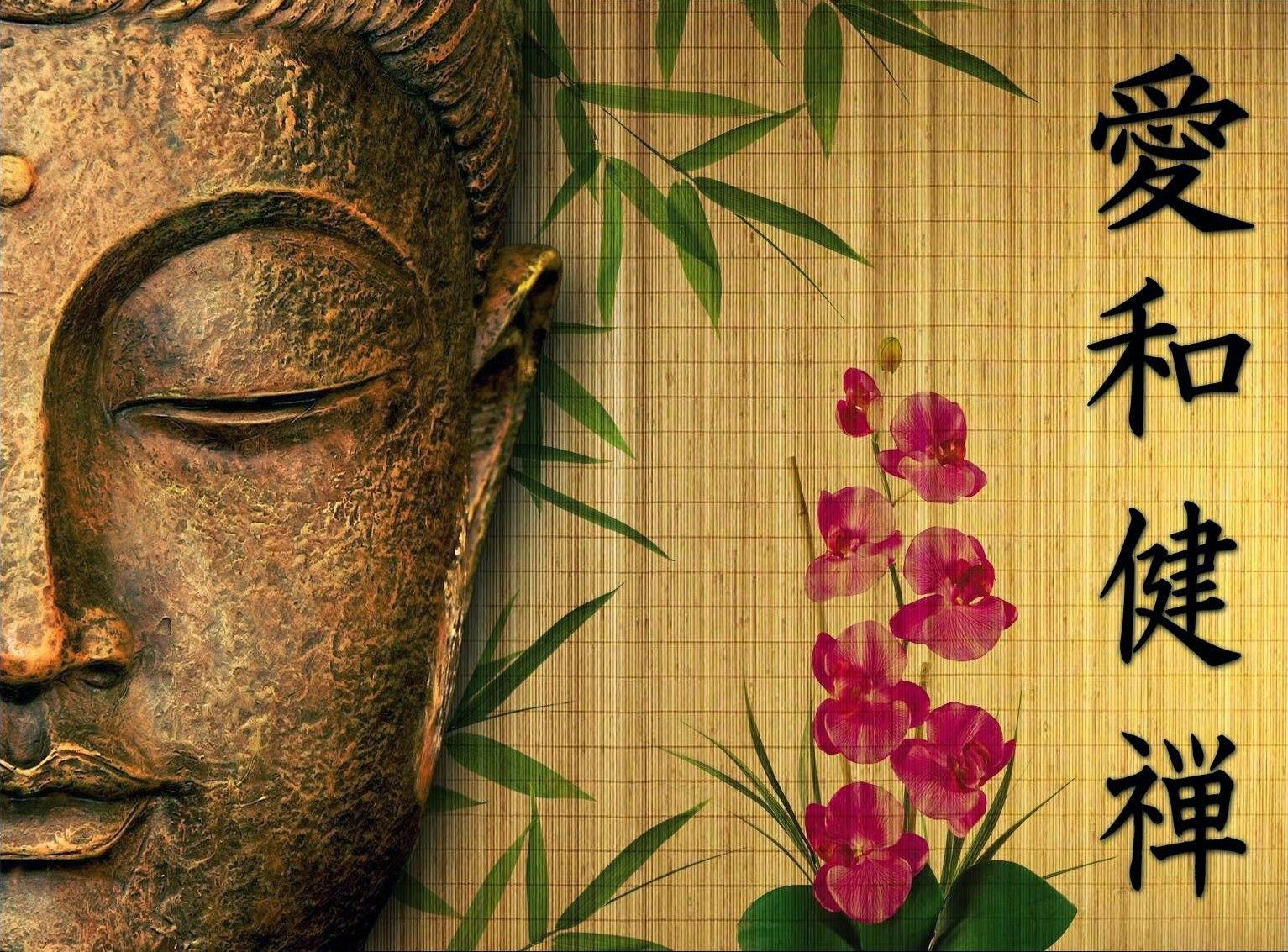 Statua Buddha con caratteri asiatici, 1533x1133 HD, Desktop