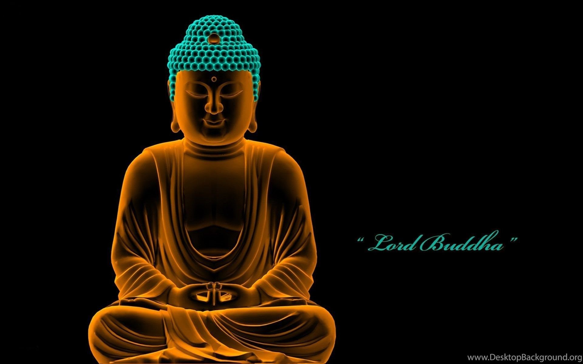 Statua Buddha arancione neon, 1920x1200 WUXGA, Desktop