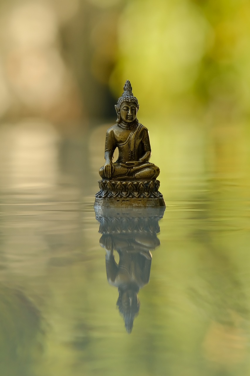 Statua Buddha su acqua, 853x1280 Verticale, Xiaomi