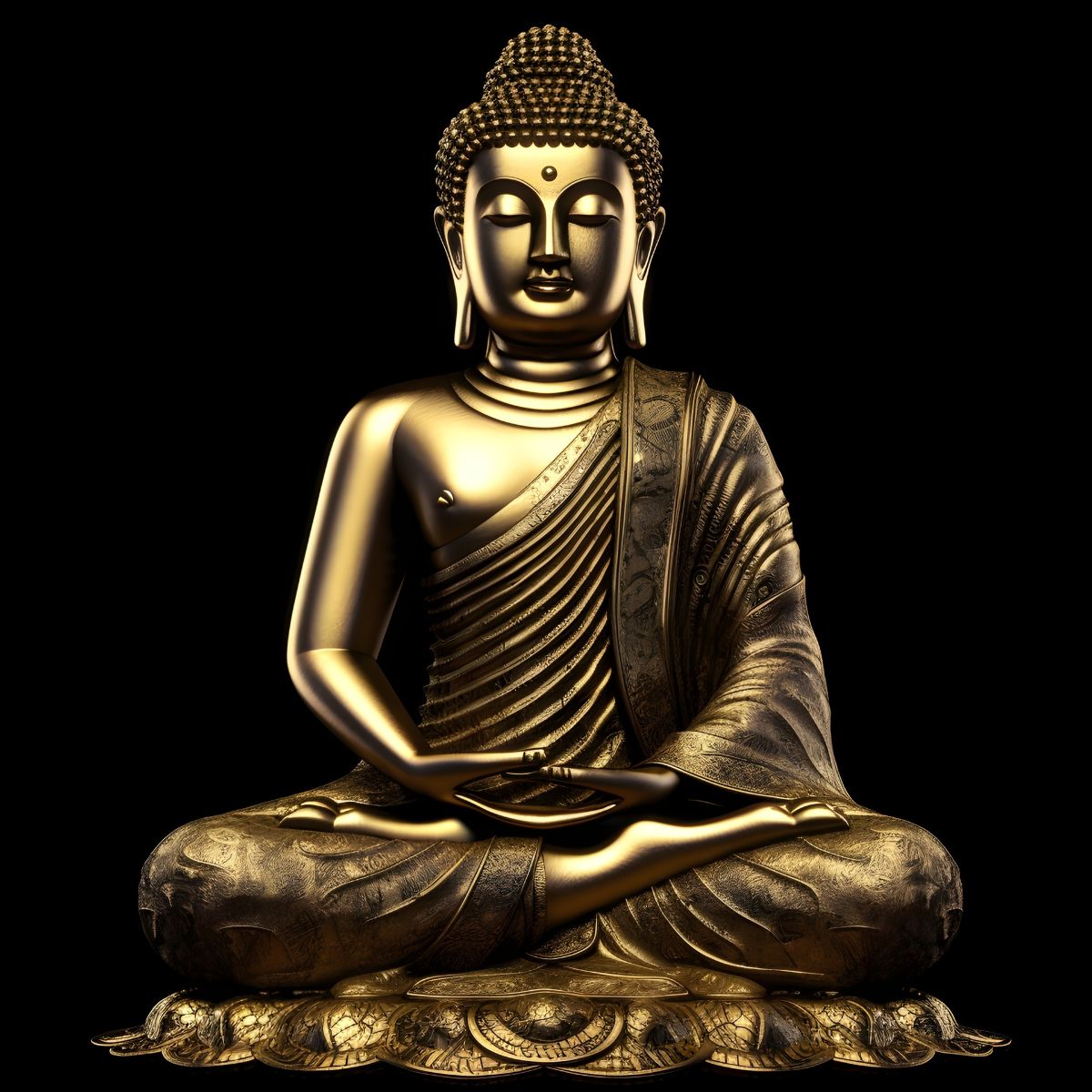 Statua dorata di Buddha, 1200x1200 HD, MacBook Air