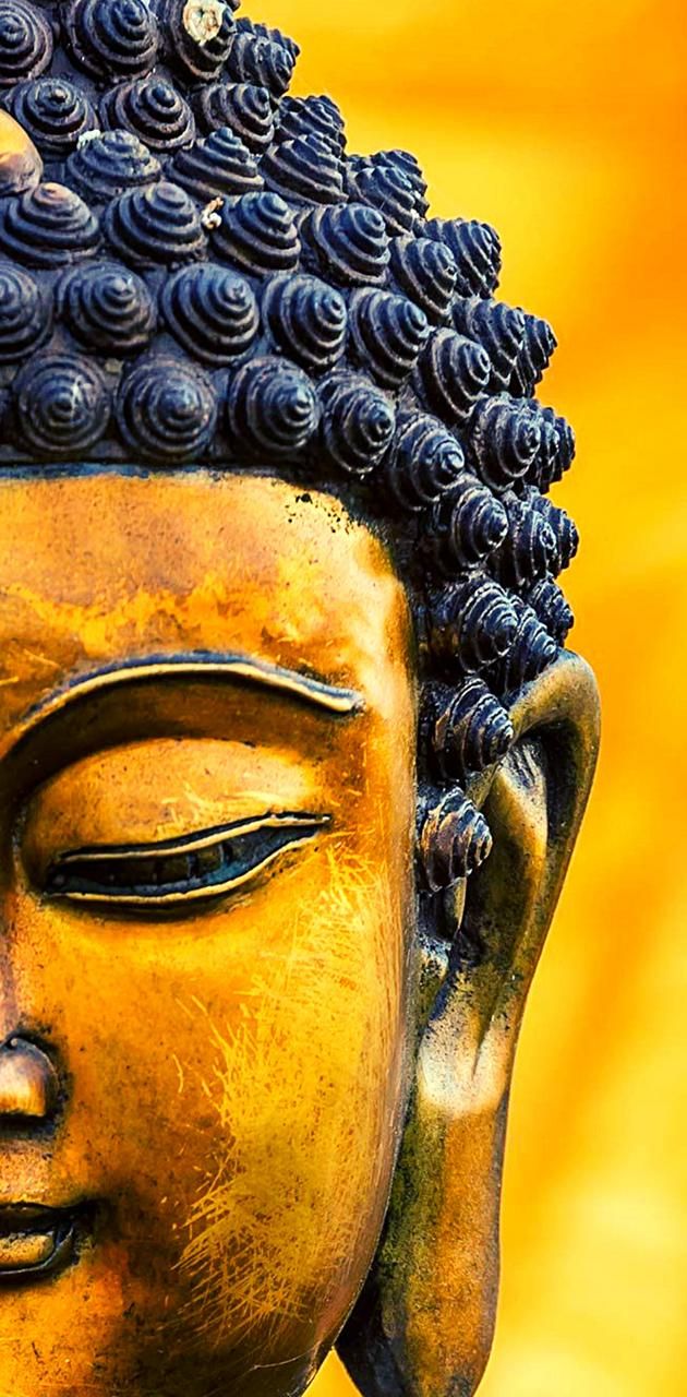 Statua Buddha dorata dettaglio, 630x1280 Full HD Verticale, Smartphone