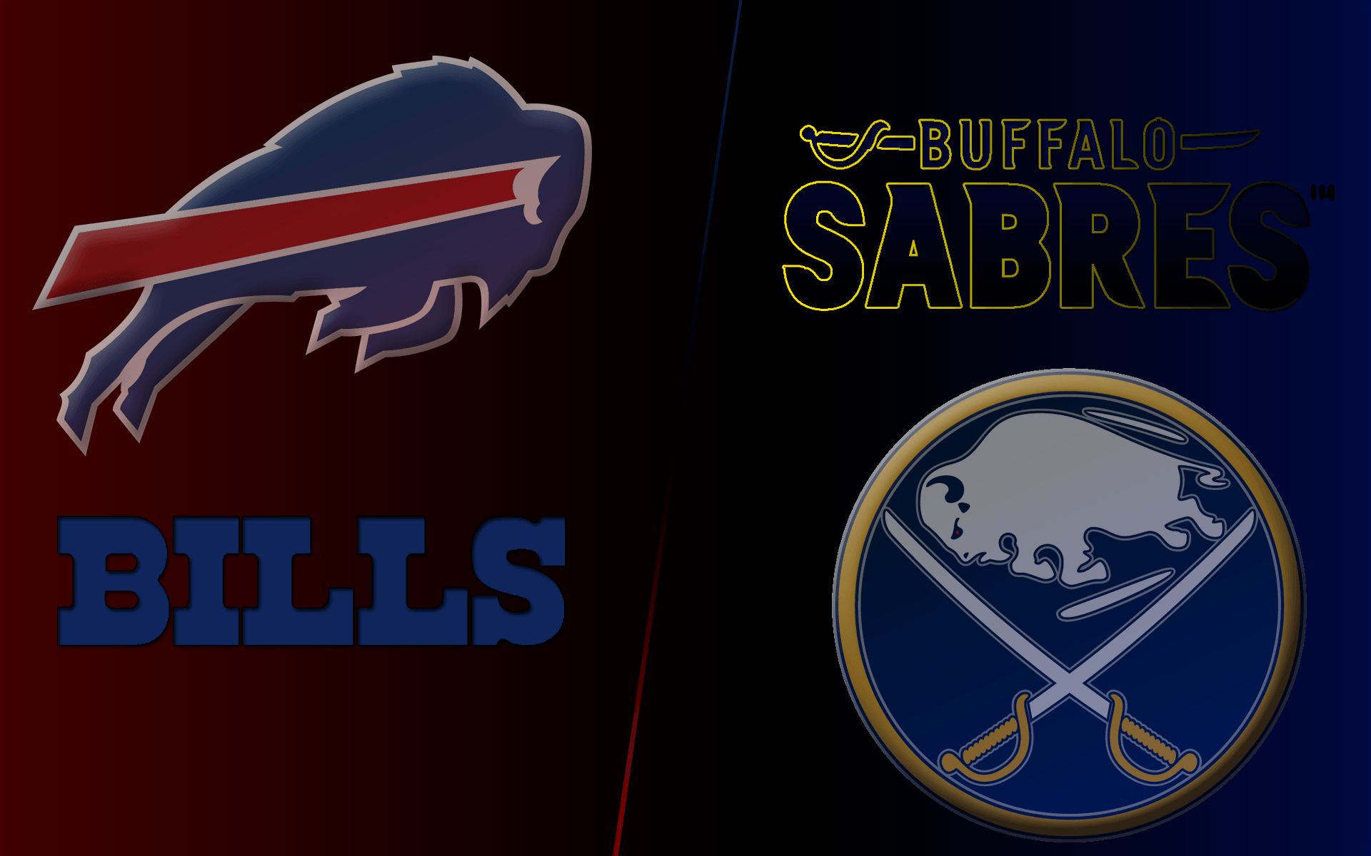 Loghi Buffalo Bills e Sabres, 1920x1200 Full HD+ WUXGA, PC