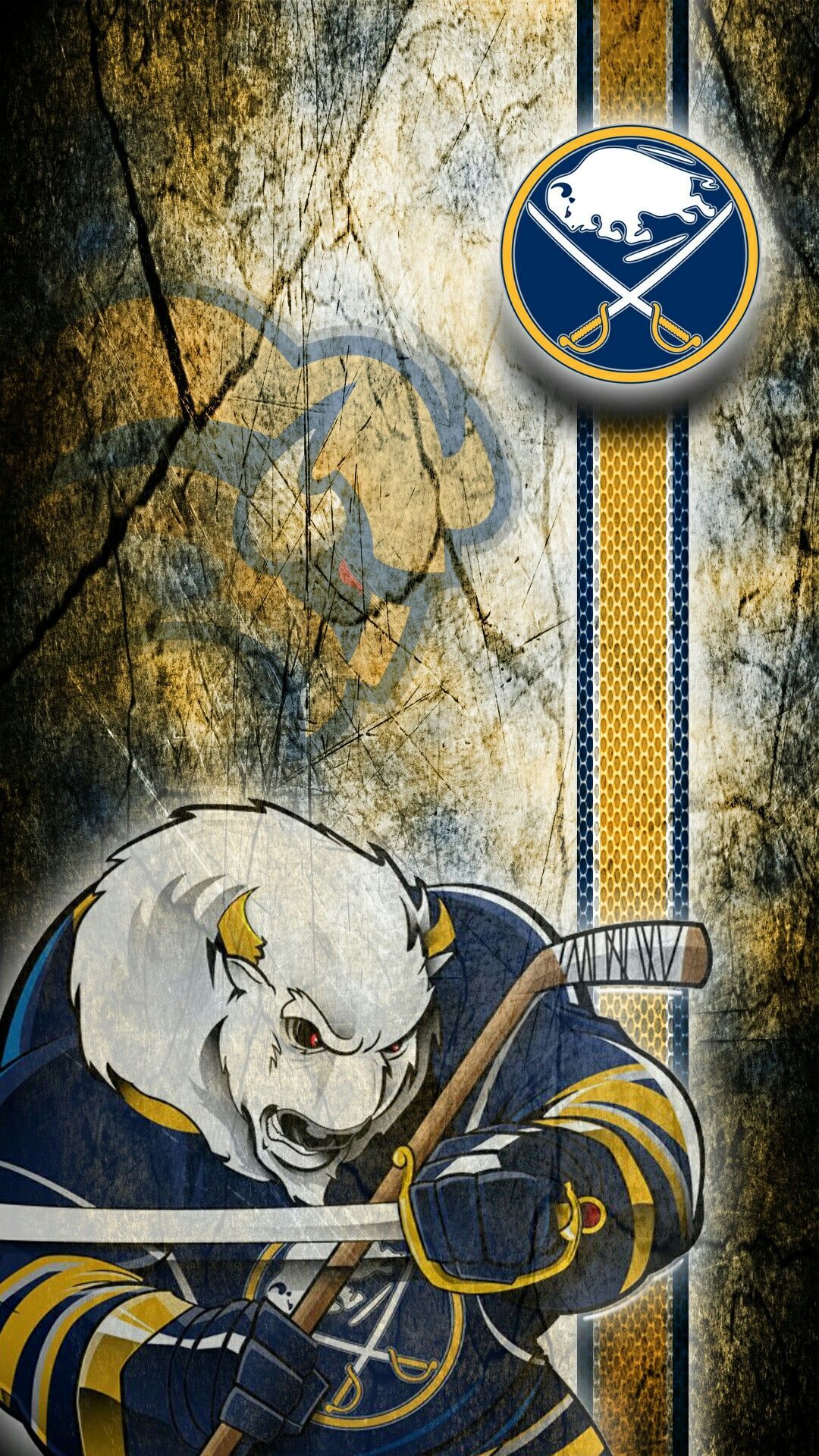 Logo Buffalo Sabres hockey, 1080x1920 Verticale, iPhone Plus