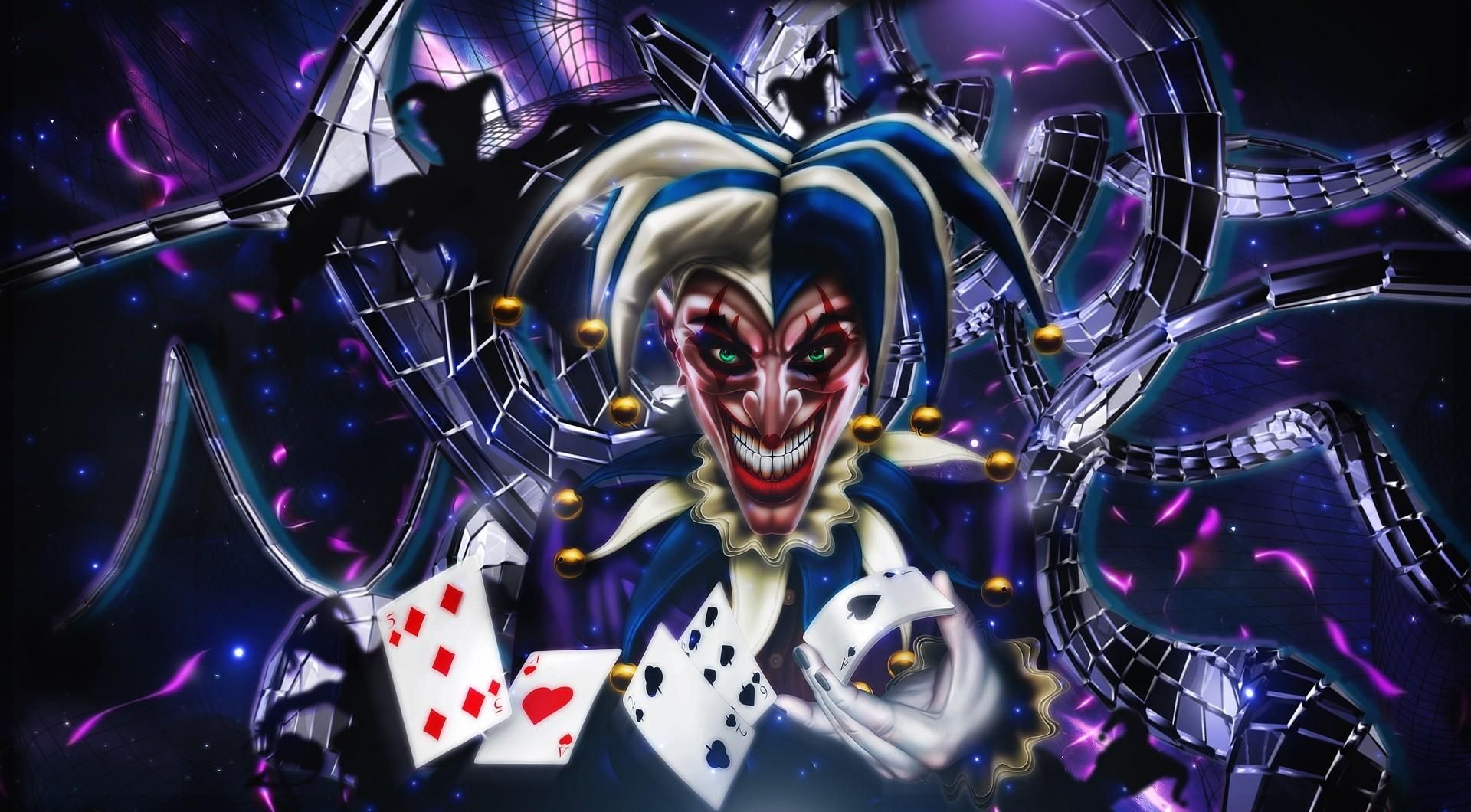 Joker malvagio con carte, DC Comics, 1920x1060 1080p, Desktop