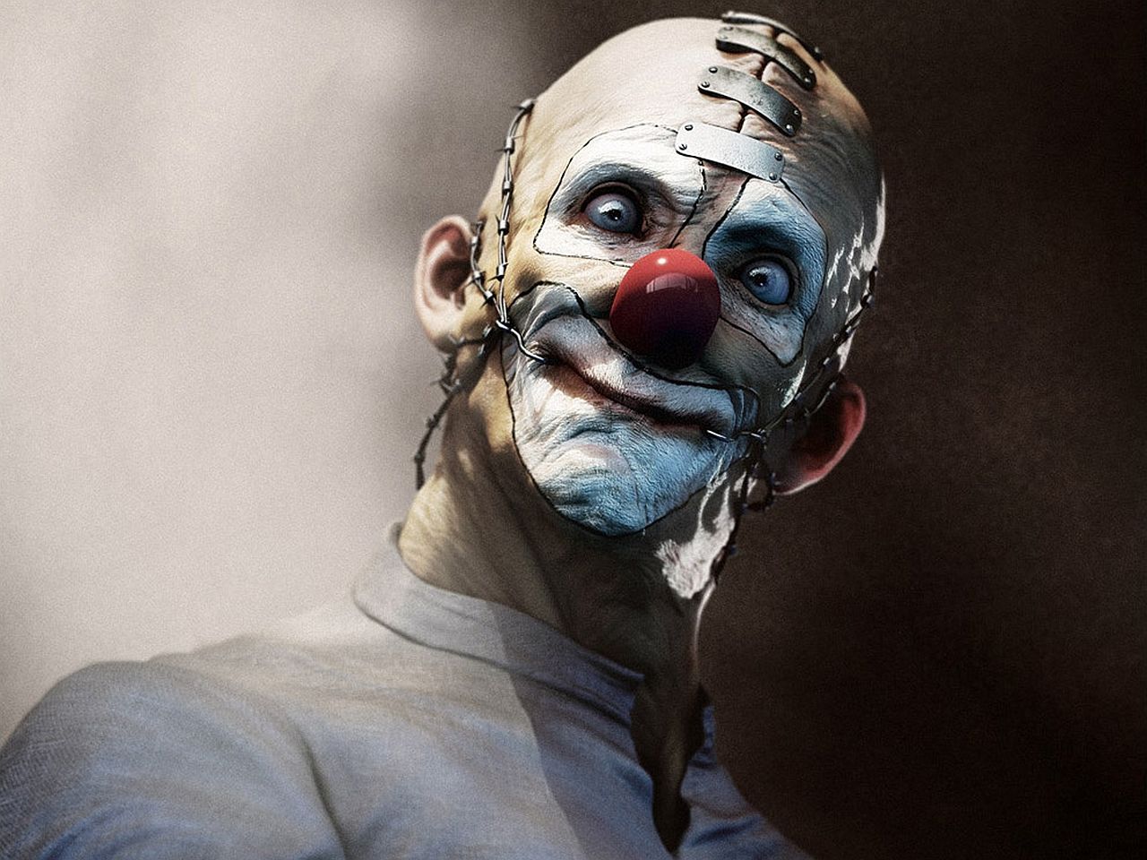 Clown malvagio disegno bianco nero, 912x952 Full HD Verticale, Smartphone