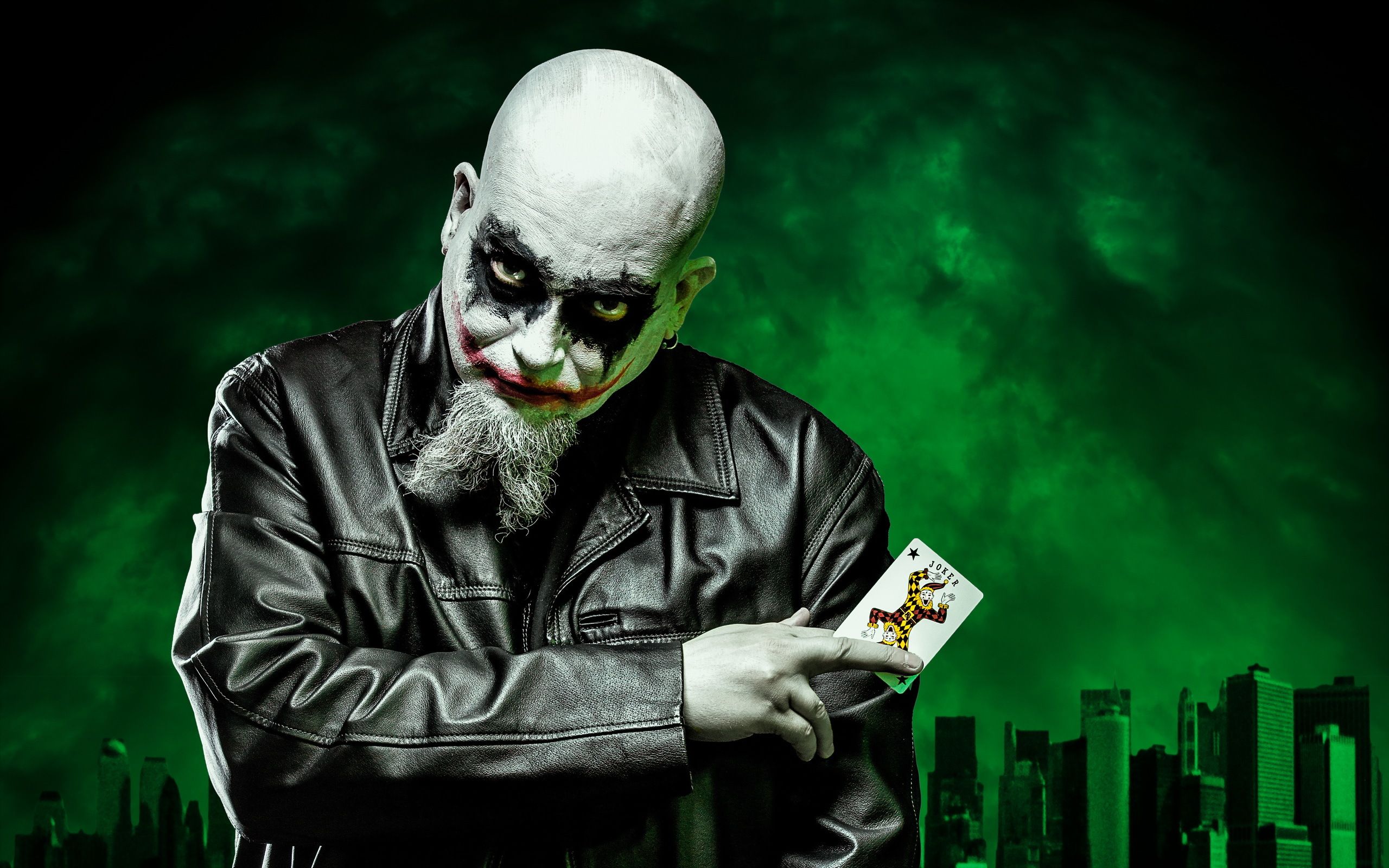 Joker malvagio con carta, DC Comics, 2560x1600 2K, Desktop