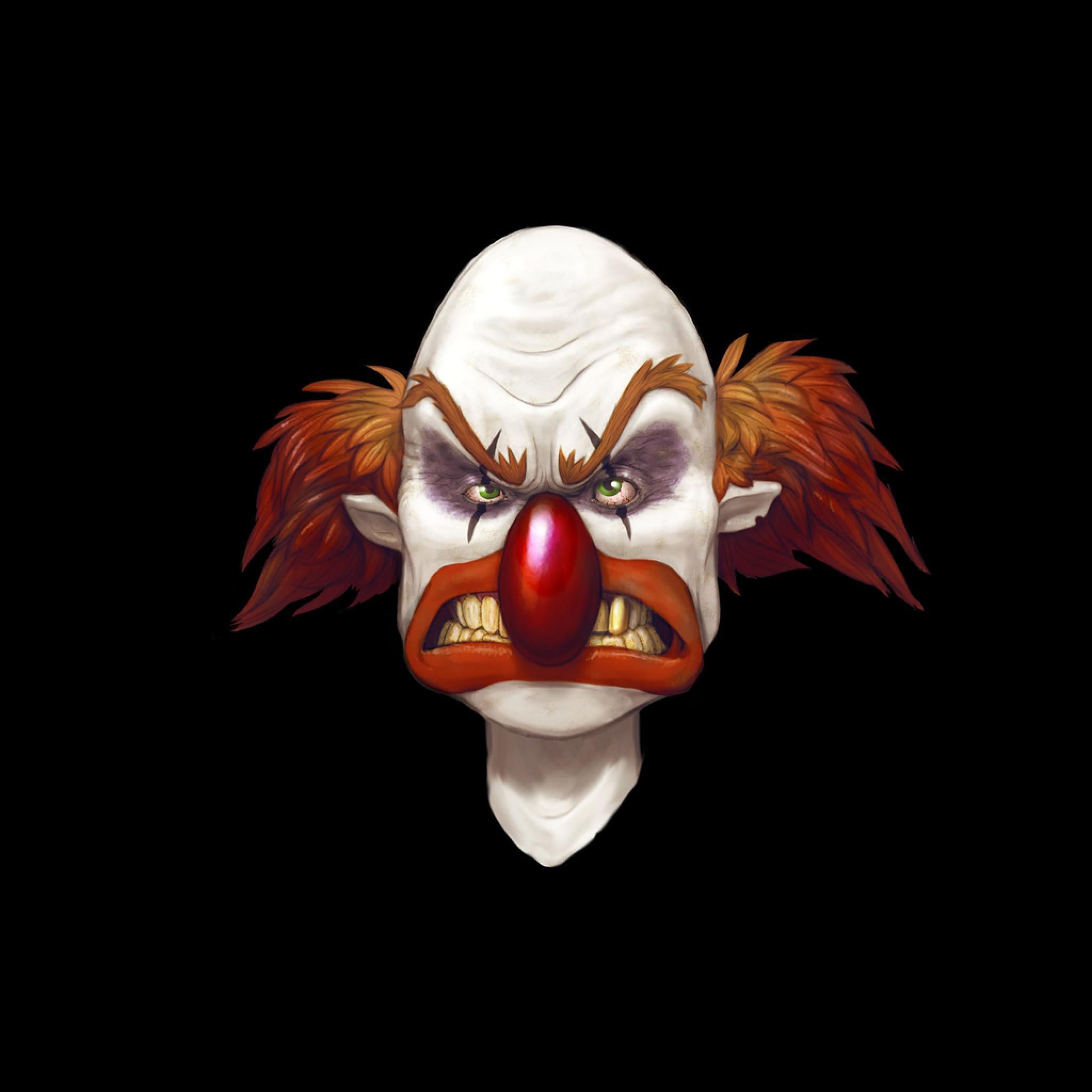 Clown malvagio blu rosso, 900x1278 Verticale, Android