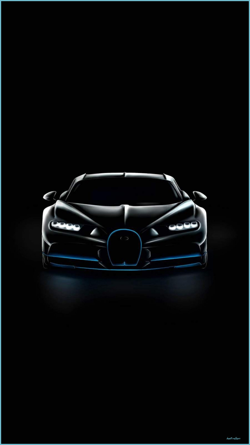 Bugatti Chiron nera sfondo scuro, 873x1552 Verticale, Mobile