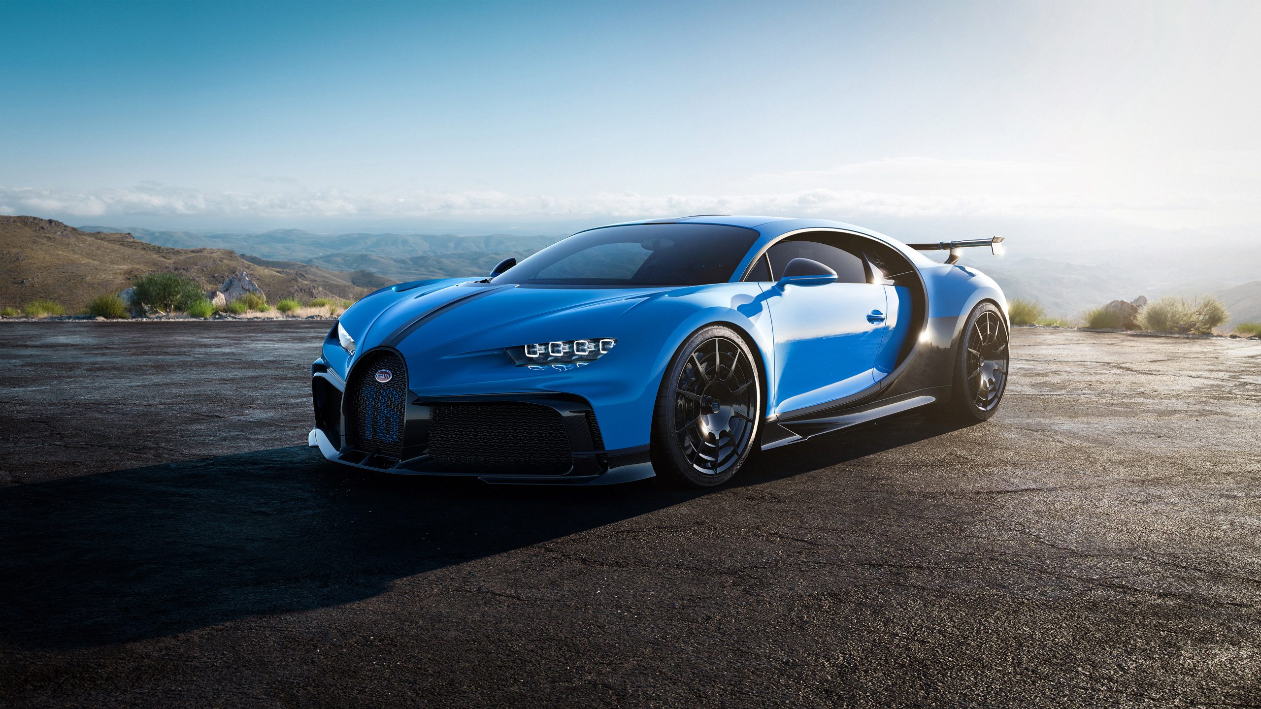 Bugatti Chiron blu sportiva, 2560x1440 QHD, Laptop