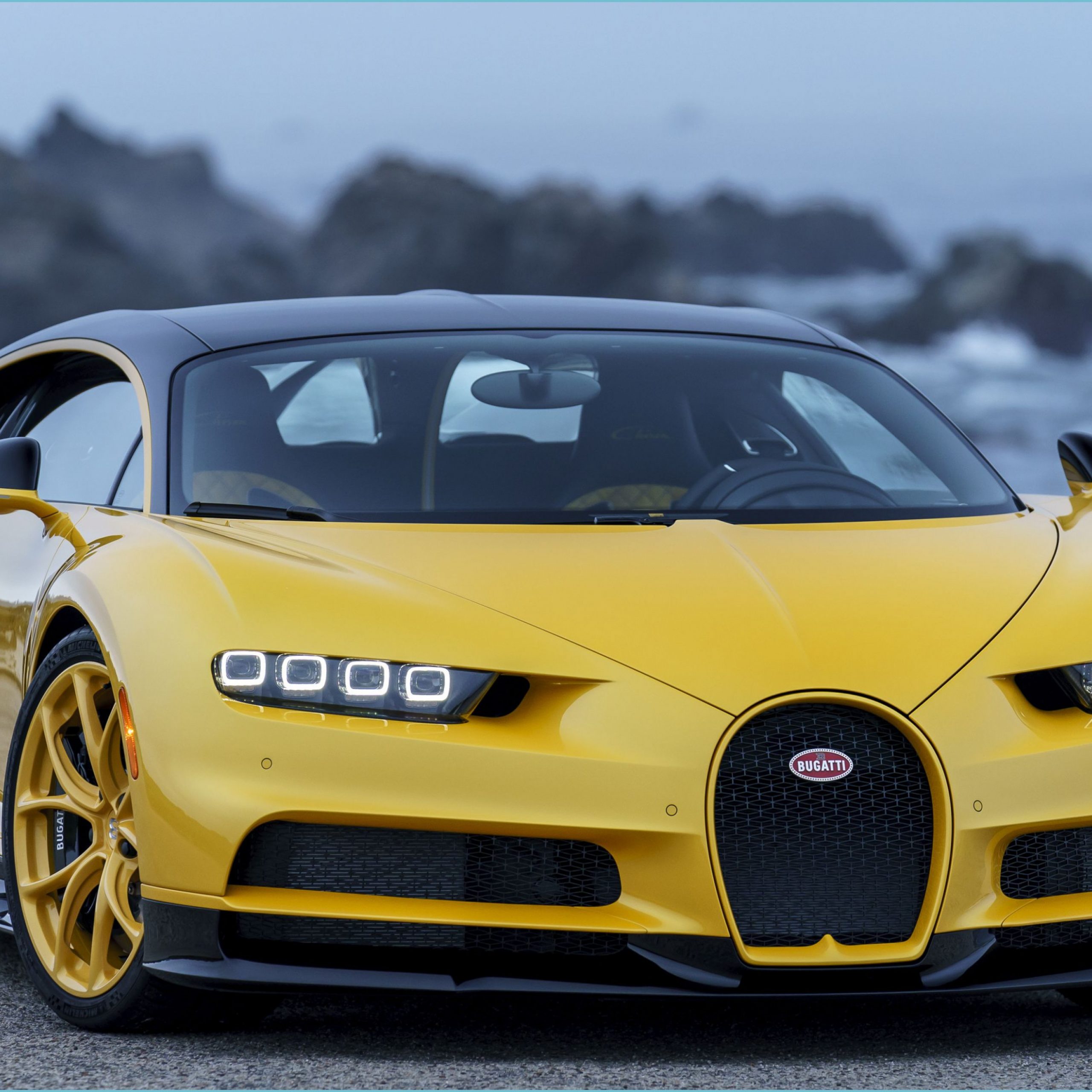 Bugatti Chiron gialla, 2560x2560 WQXGA, Monitor Gaming